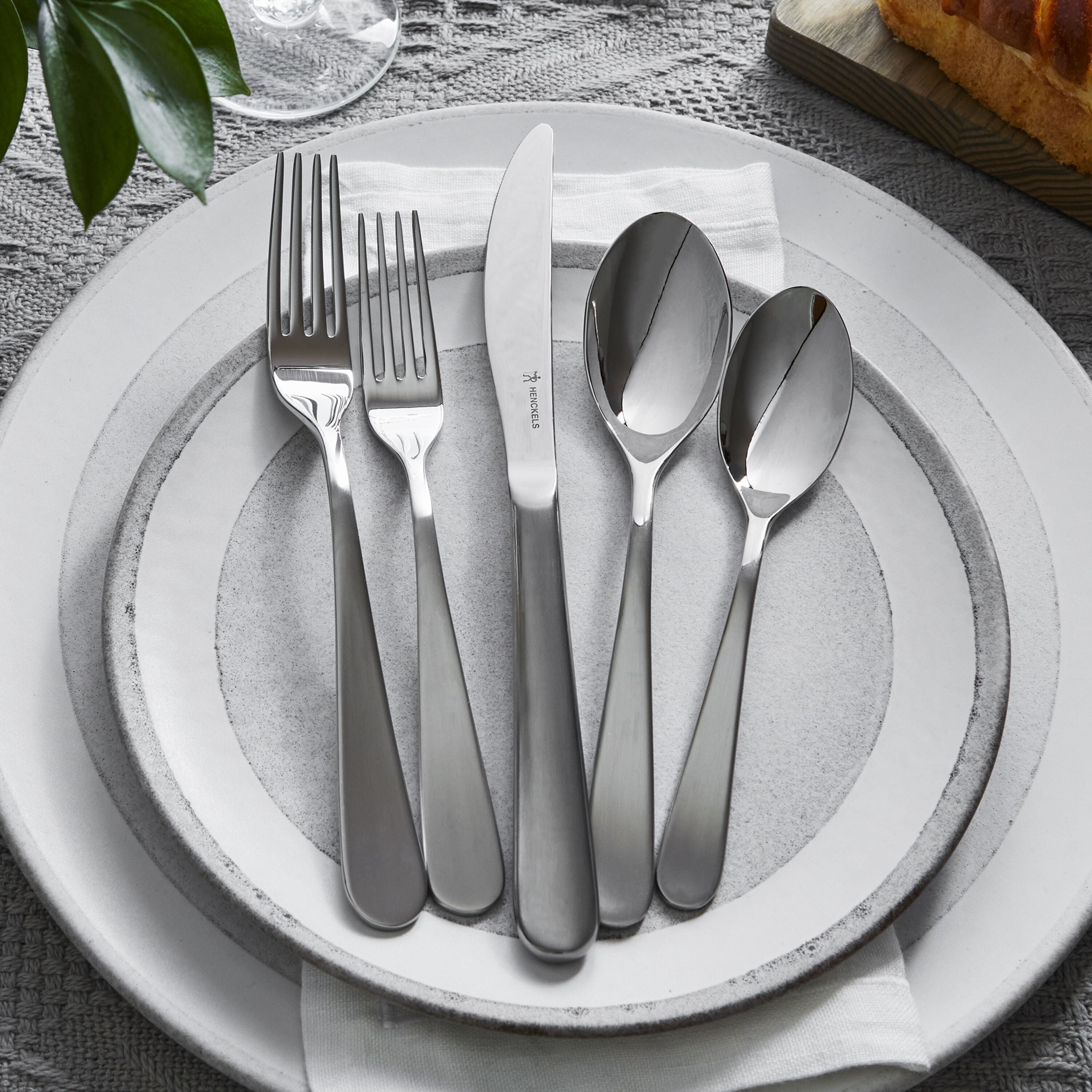 HENCKELS Lucena 65 Piece Flatware Set Stainless-Flatware Set-DECOROLALA