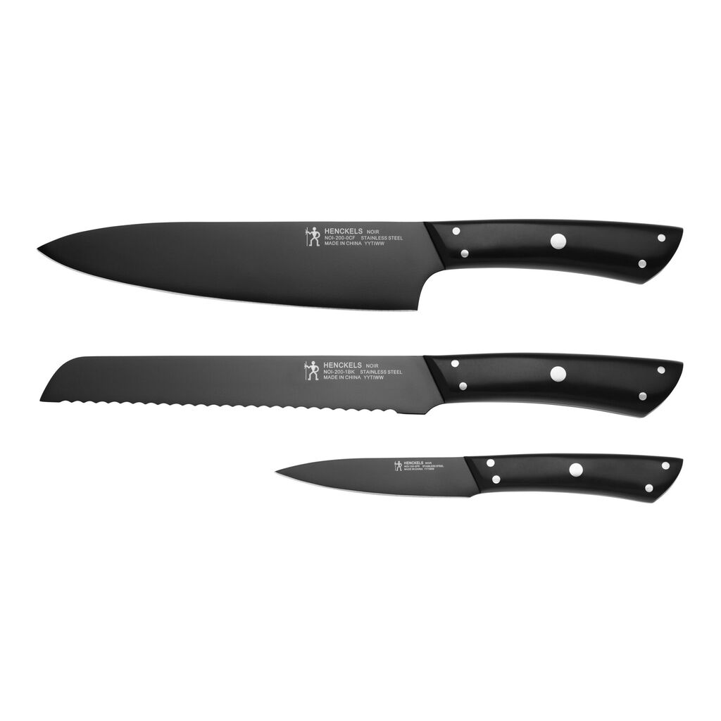 HENCKELS Noir Knife Set 3 Piece-Knife Set-DECOROLALA