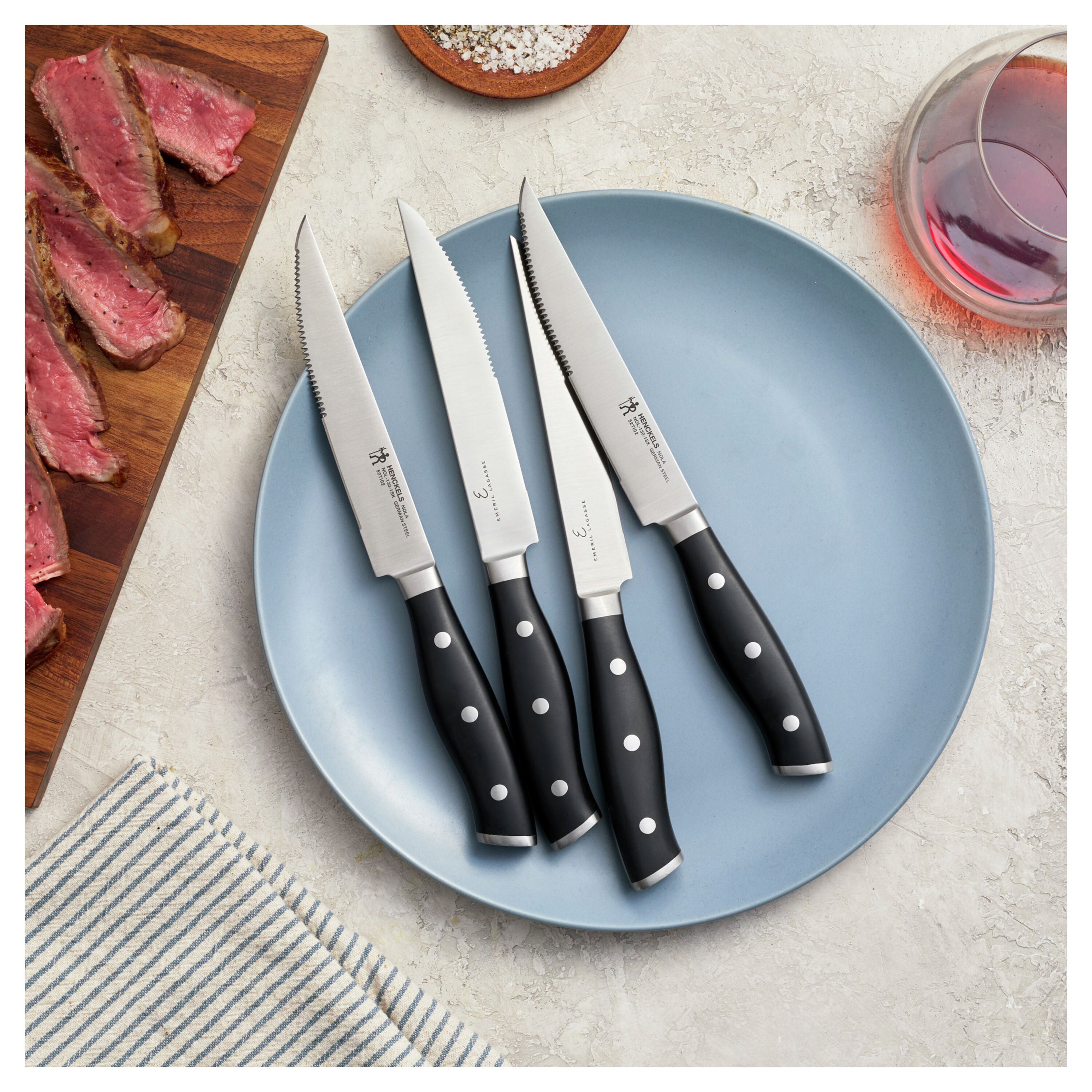HENCKELS Nola 4-Piece Steak Knife Set-DECOROLALA