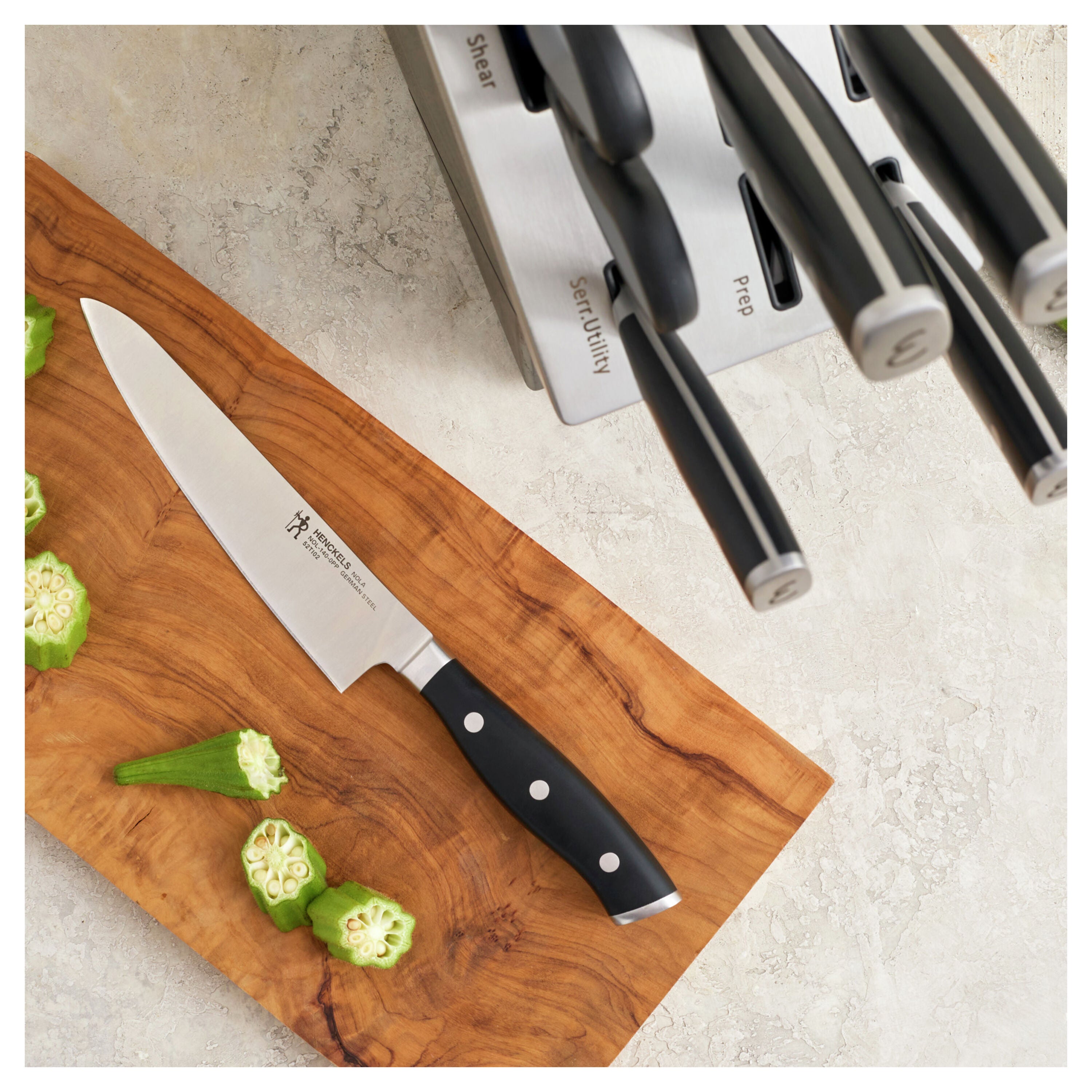HENCKELS Nola 7 Piece Knife Block Set-DECOROLALA