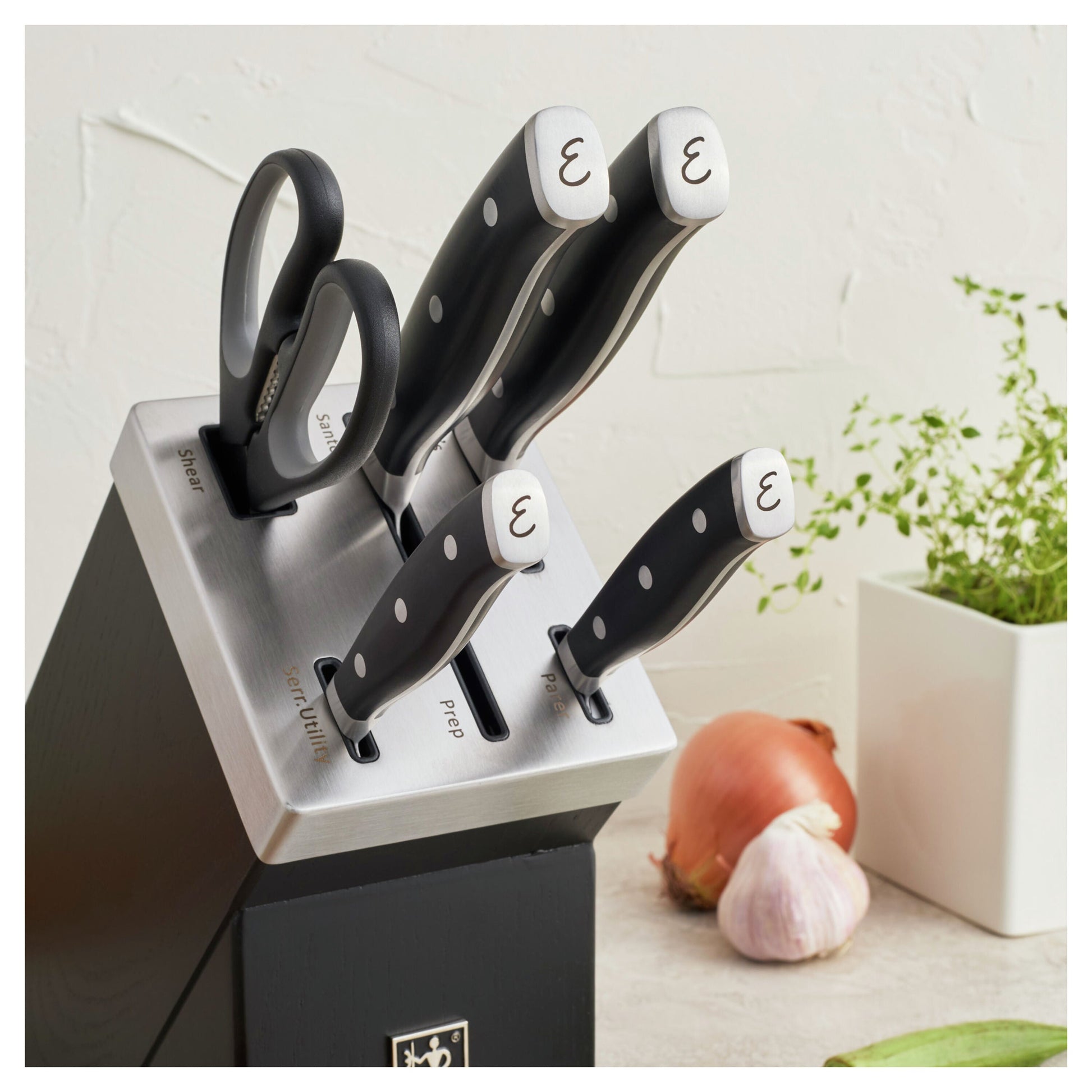HENCKELS Nola 7 Piece Knife Block Set-DECOROLALA