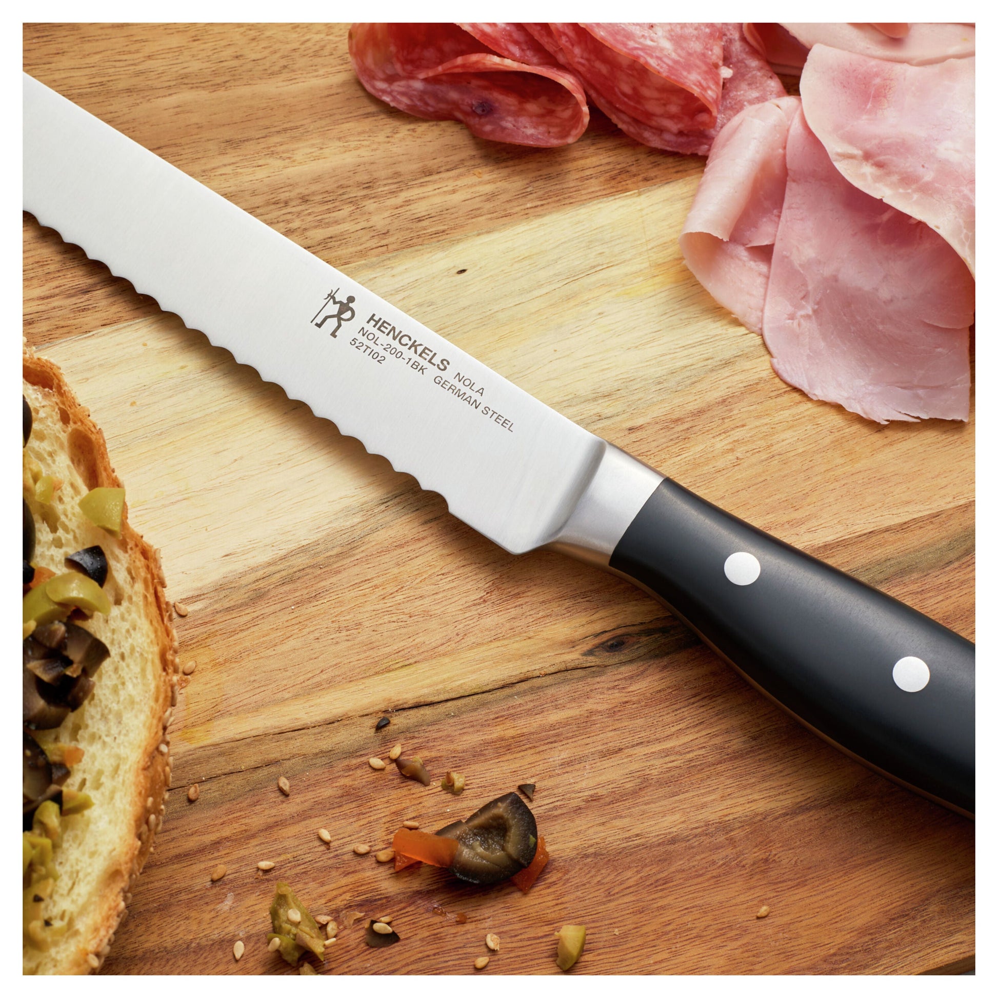 HENCKELS Nola 8" Bread Knife - German Stainless Steel-DECOROLALA