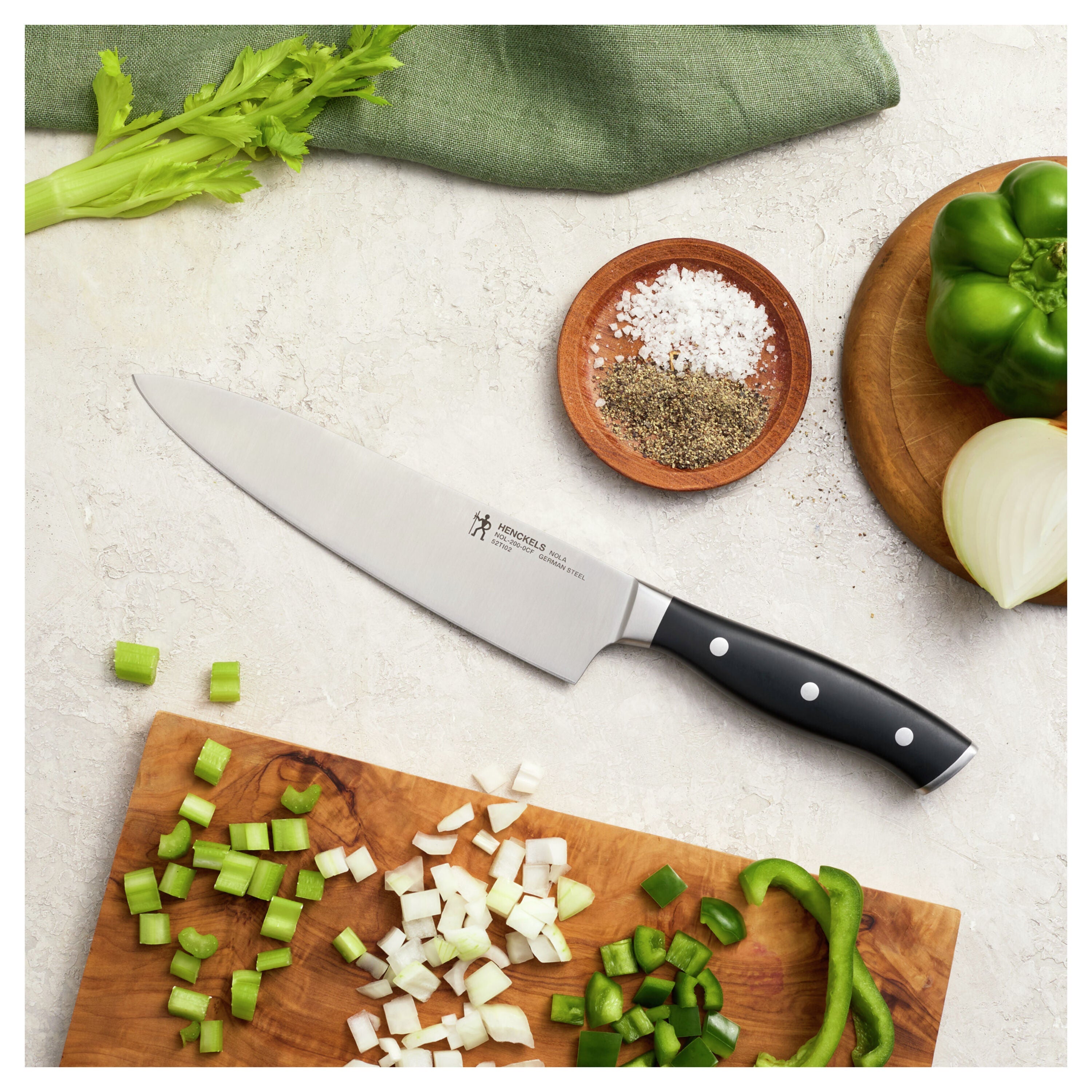 HENCKELS Nola 8" Chef's Knife German Stainless Steel-DECOROLALA