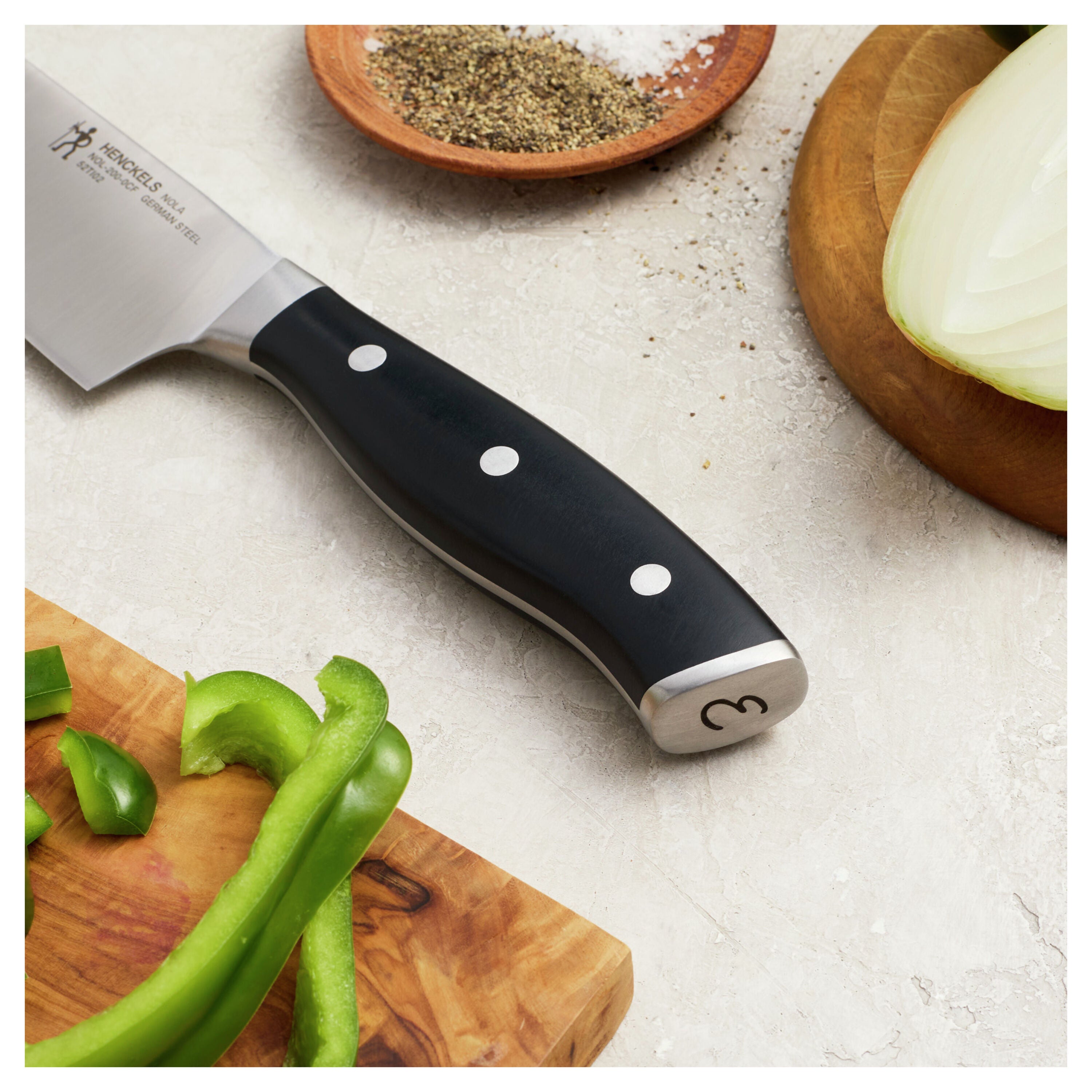 HENCKELS Nola 8" Chef's Knife German Stainless Steel-DECOROLALA