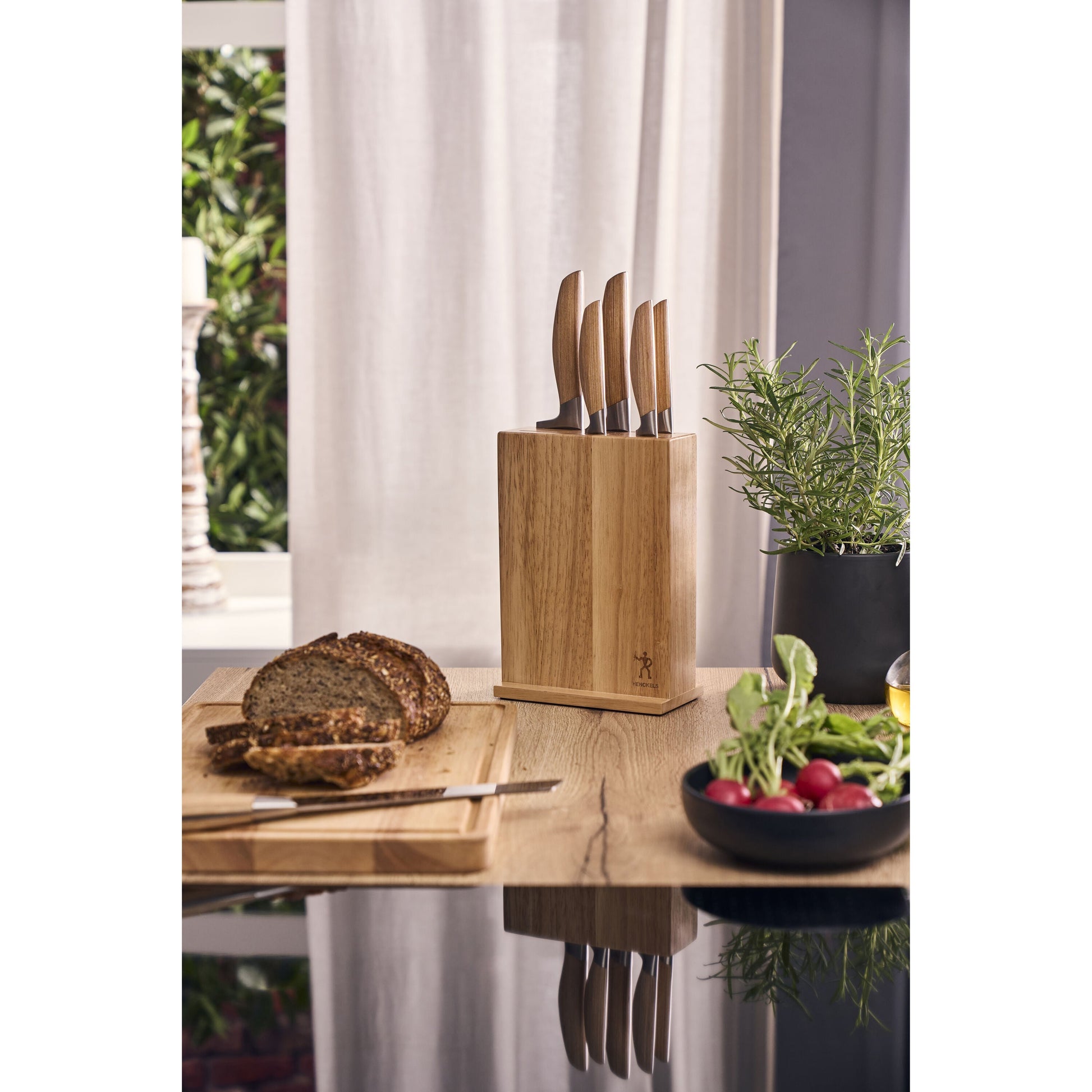 HENCKELS Pakka 7 Piece, Knife Block Set, Nature-Knife Block-DECOROLALA