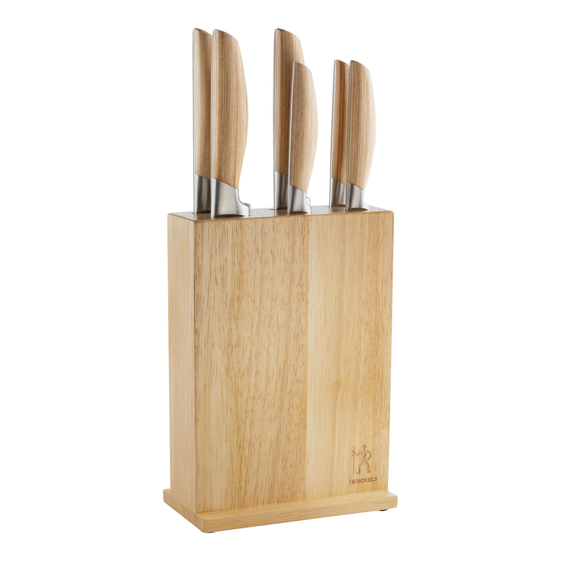 HENCKELS Pakka 7 Piece, Knife Block Set, Nature-Knife Block-DECOROLALA