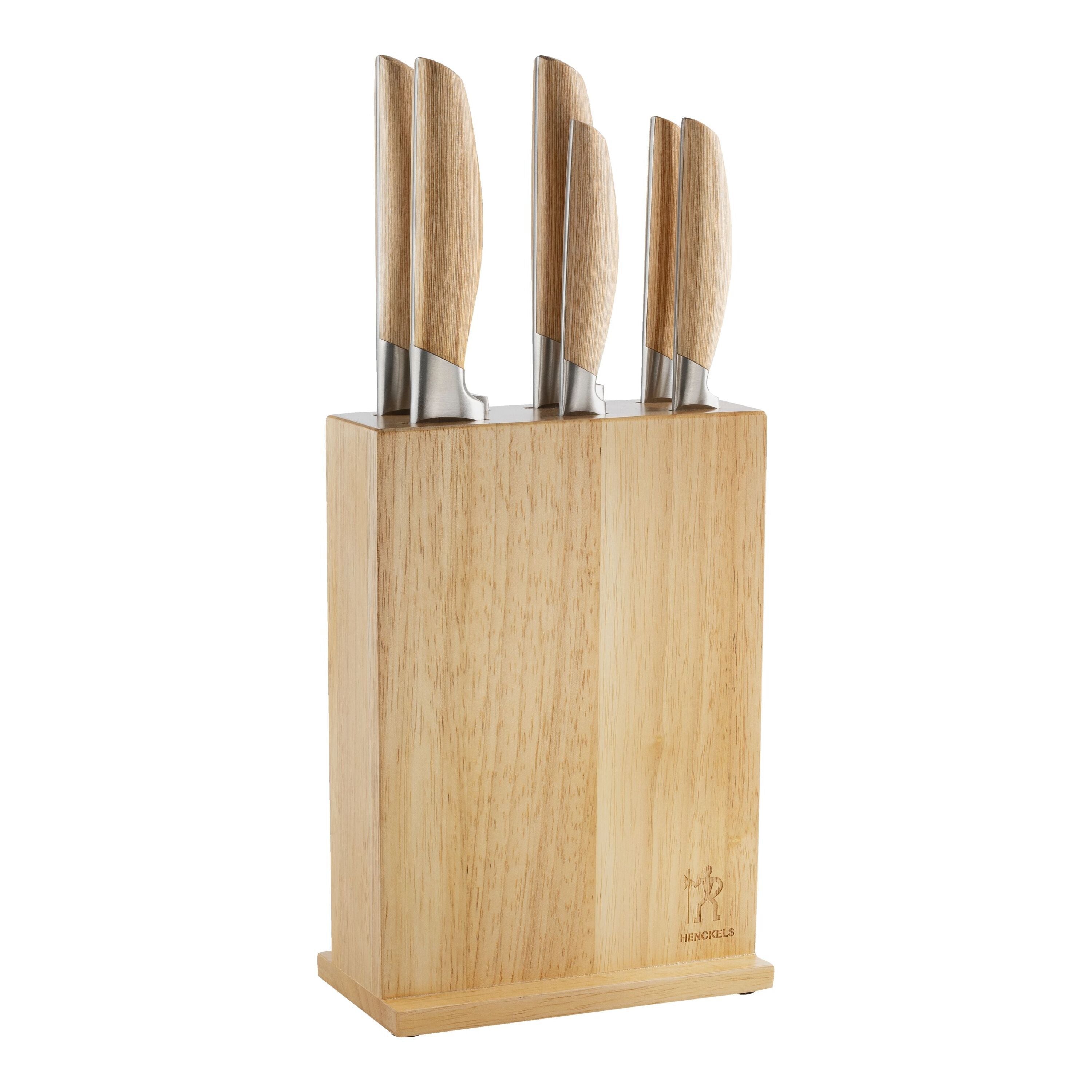 HENCKELS Pakka 7 Piece, Knife Block Set, Nature-Knife Block-DECOROLALA