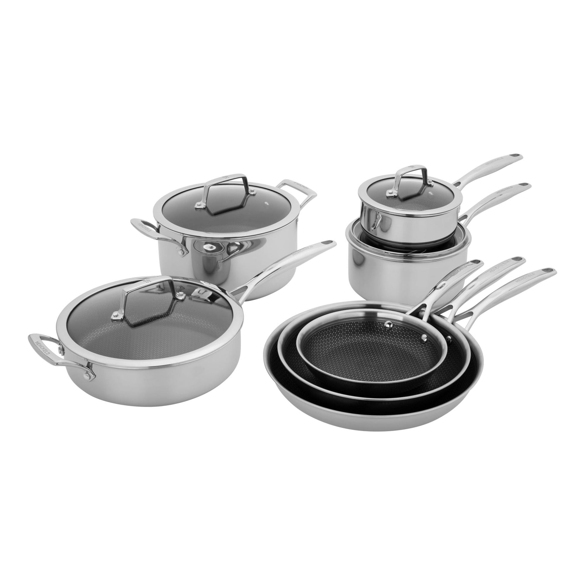 HENCKELS Paradigm 11 Piece Stainless Steel Cookware Set-Cookware Set-DECOROLALA