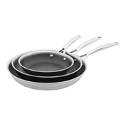 HENCKELS Paradigm 3 Piece Stainless Steel Fry Pan Set-Frying Pan-DECOROLALA