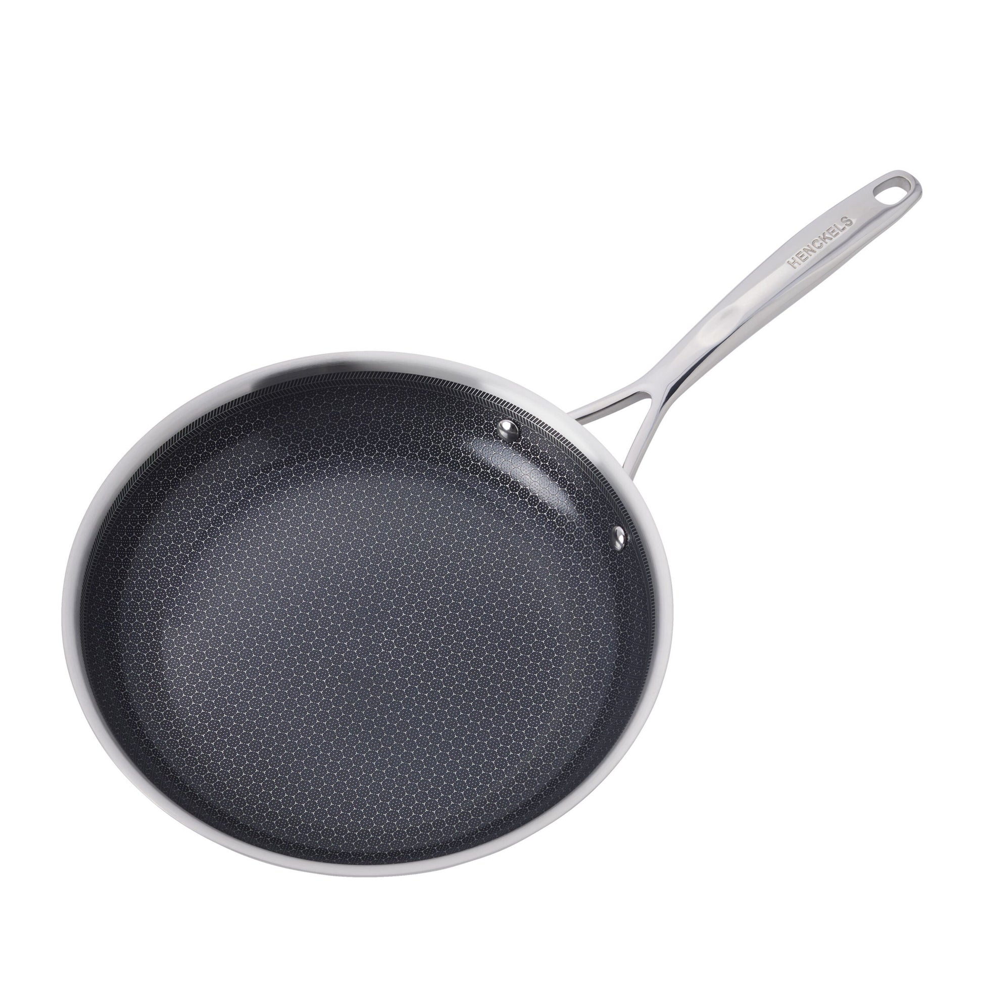 HENCKELS Paradigm Ceramic 12" Frying Pan Tri-Ply Stainless Steel-DECOROLALA