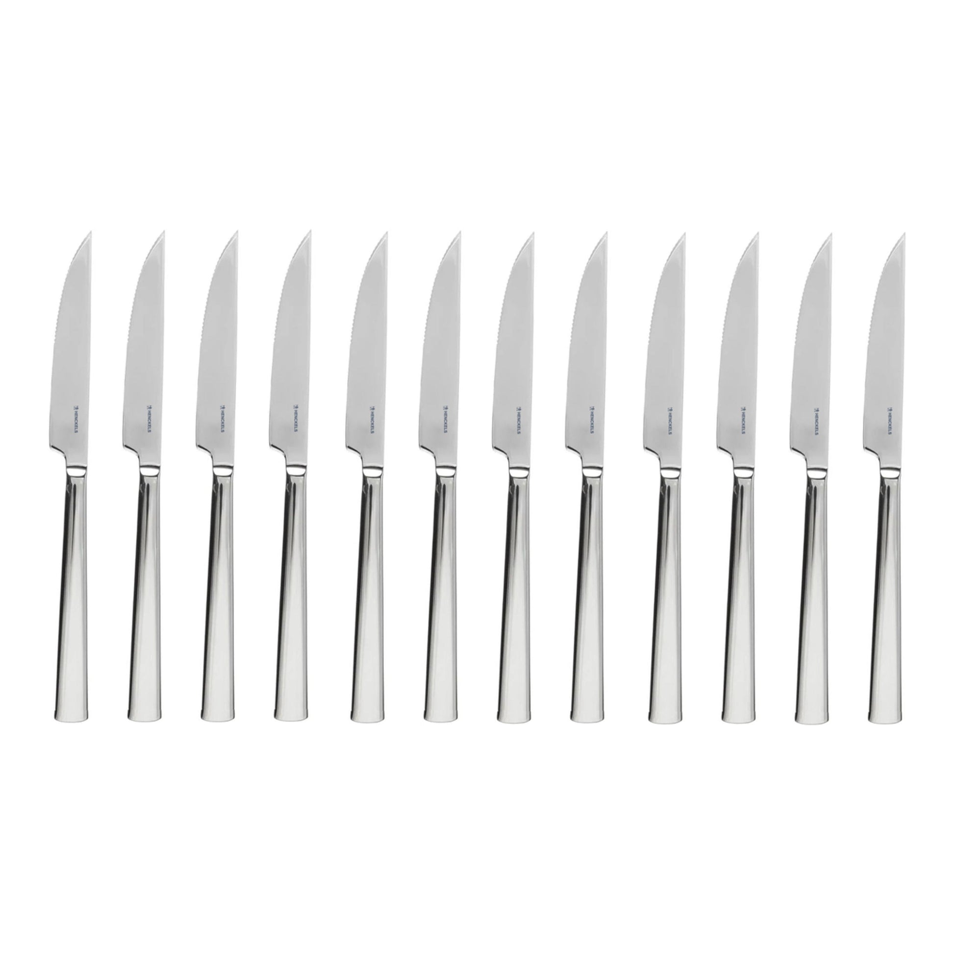 HENCKELS Queensgate Steak Knife Set, 12 Piece, Silver-Knife Set-DECOROLALA