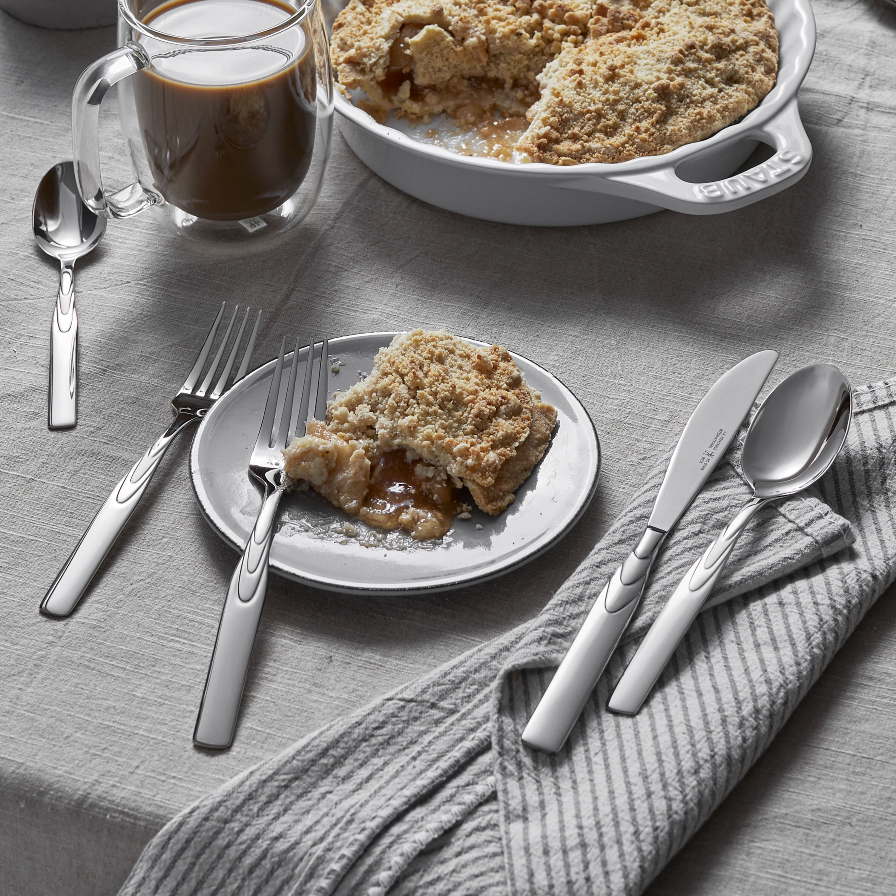 HENCKELS Rapture 45 Piece Flatware Set Polished-Flatware Set-DECOROLALA