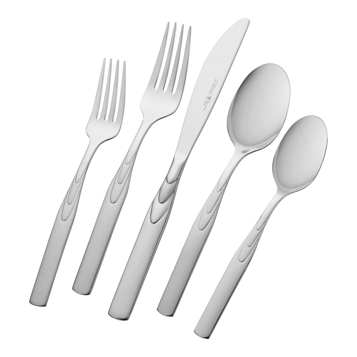 HENCKELS Rapture 45 Piece Flatware Set Polished-Flatware Sets-DECOROLALA