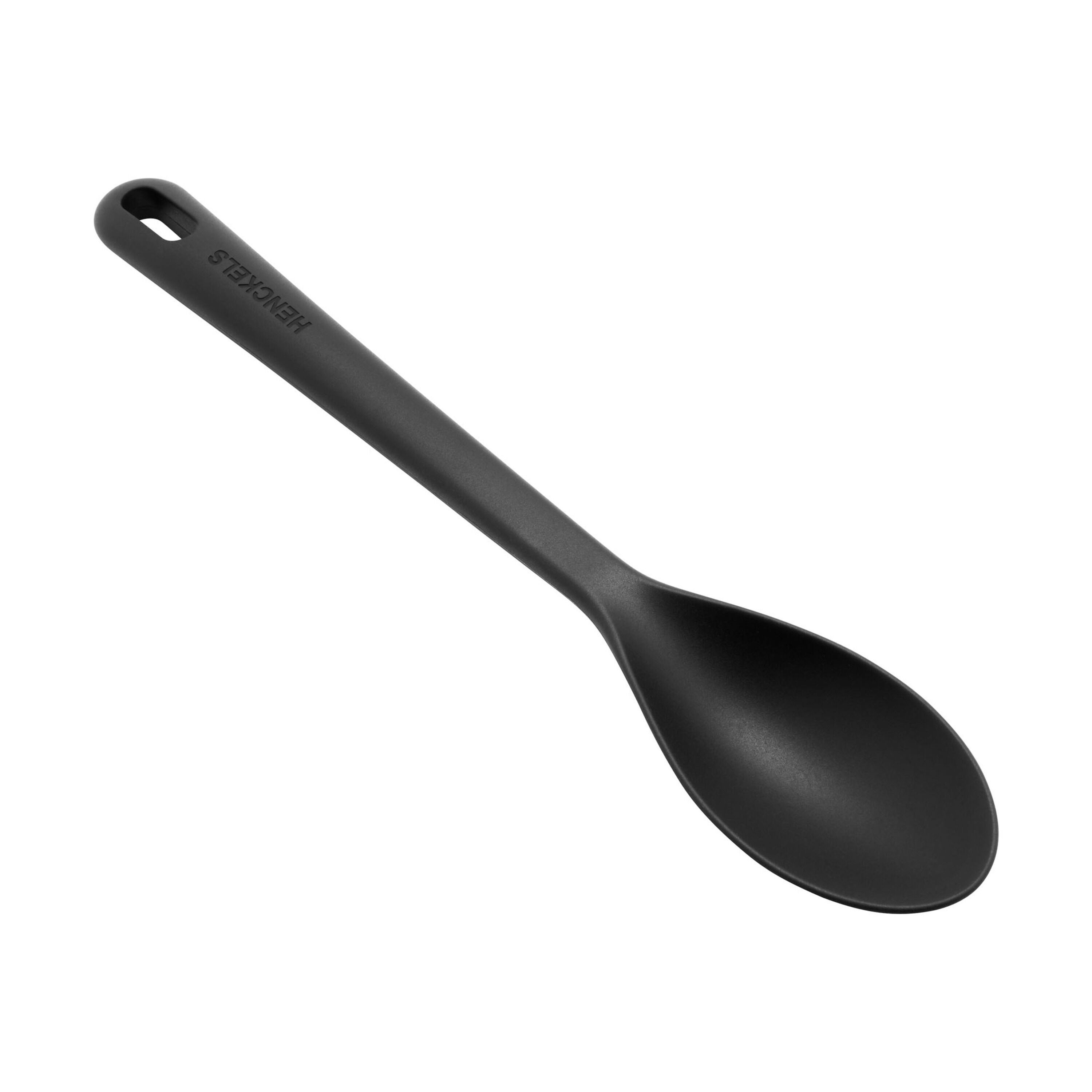 HENCKELS Silicone Onyx 31 cm Silicone Cooking Spoon, Black-Spoon-DECOROLALA