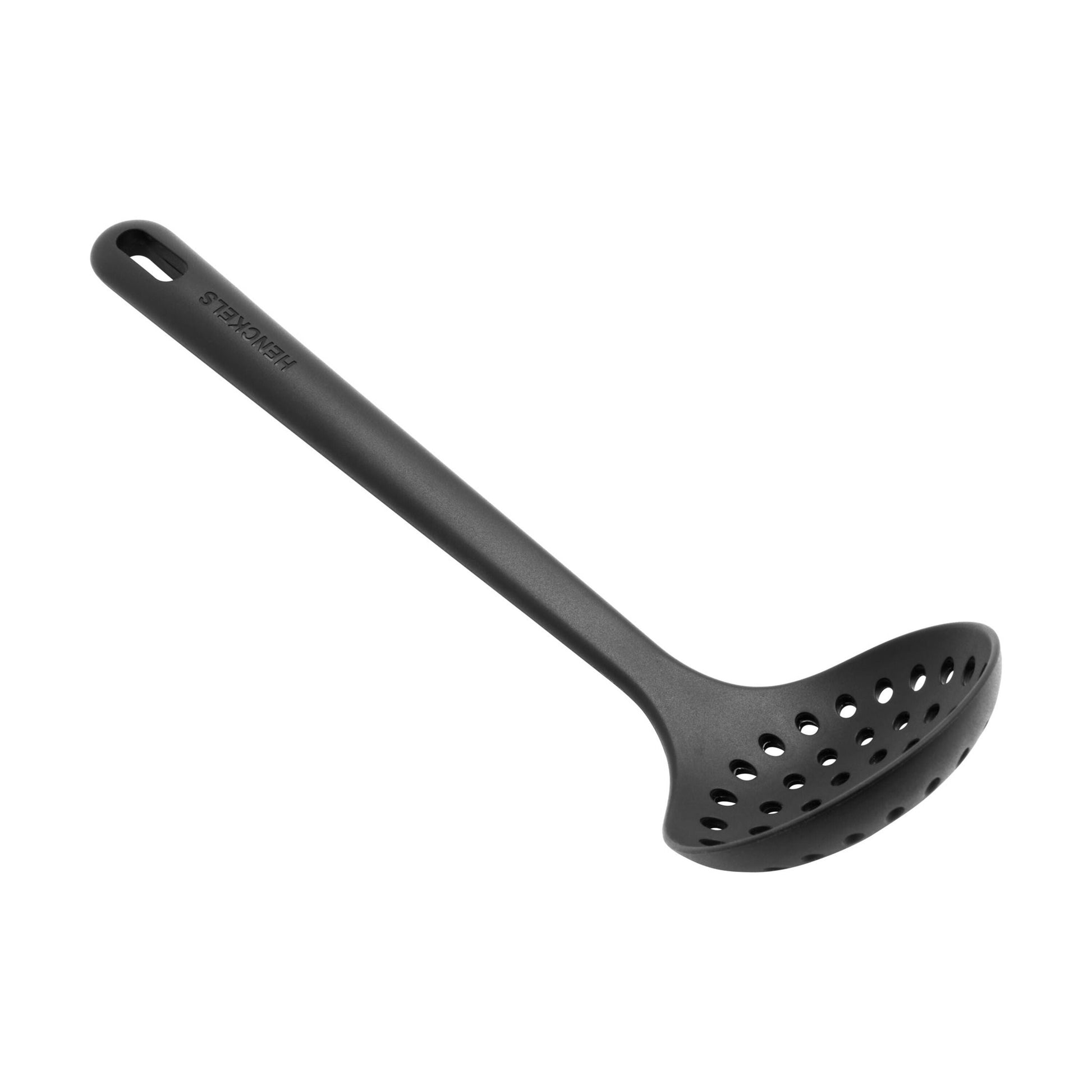 HENCKELS Silicone Onyx 31 cm Silicone Skimming Ladle, Black-Ladl-DECOROLALA