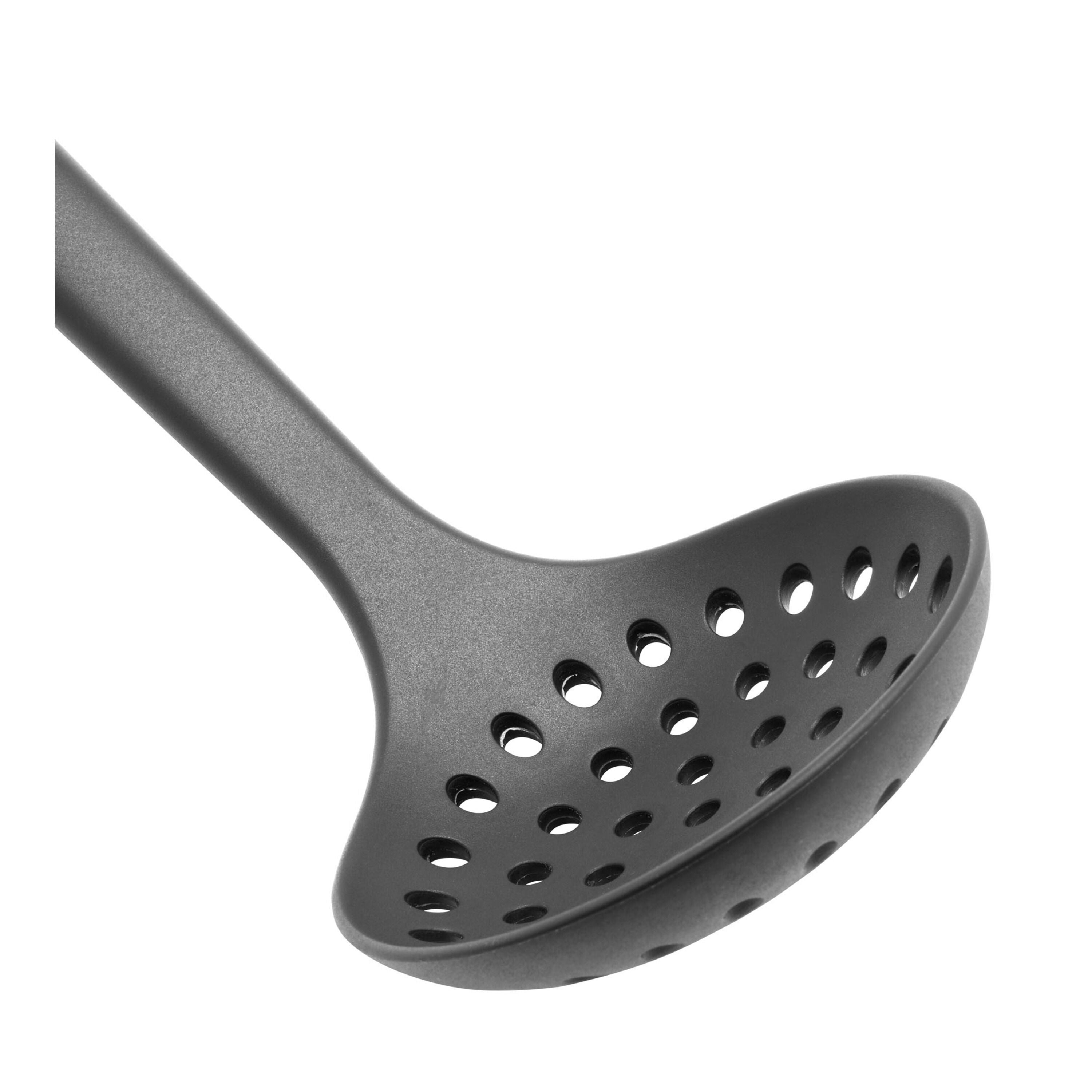 HENCKELS Silicone Onyx 31 cm Silicone Skimming Ladle, Black-Ladl-DECOROLALA