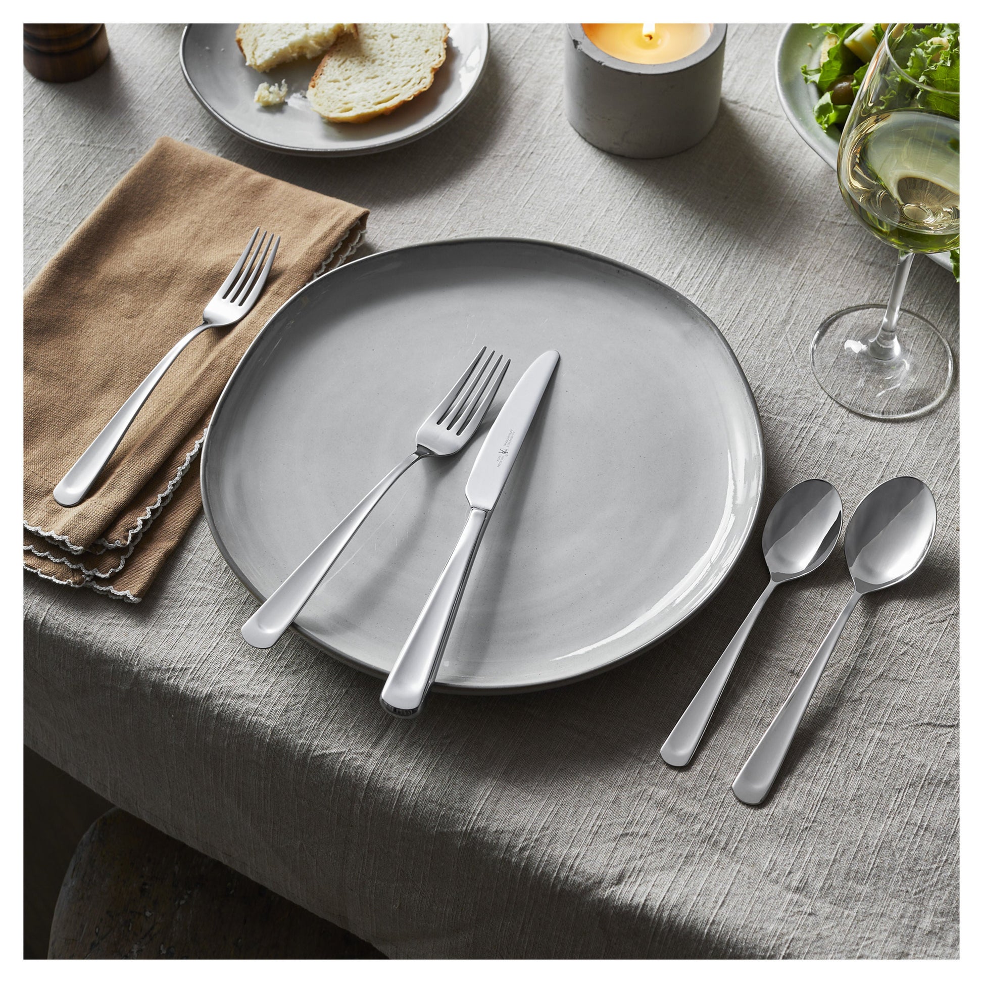 HENCKELS Silvano 53pc Flatware Set - Stainless Steel-Flatware-DECOROLALA