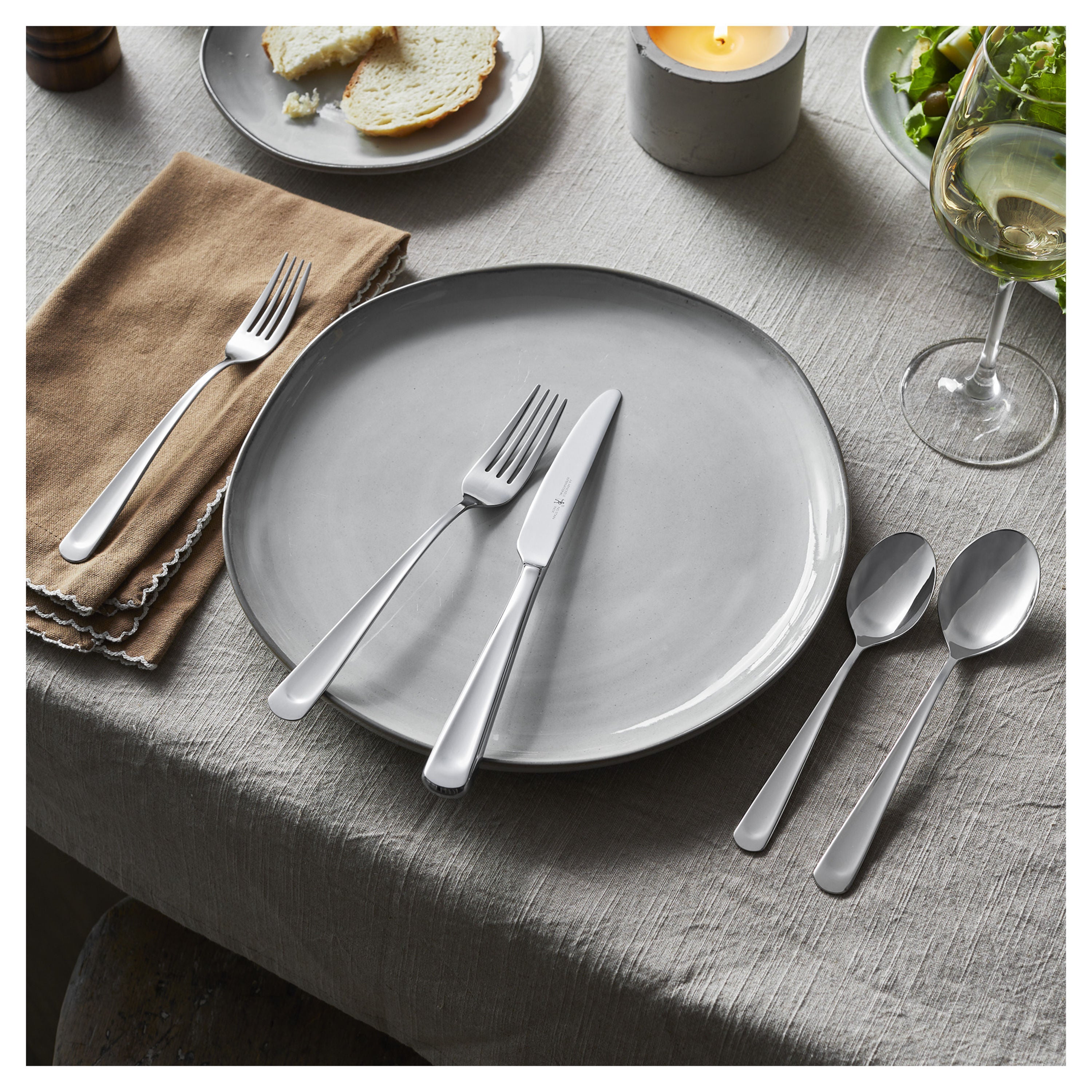 HENCKELS Silvano 53pc Flatware Set - Stainless Steel-Flatware-DECOROLALA
