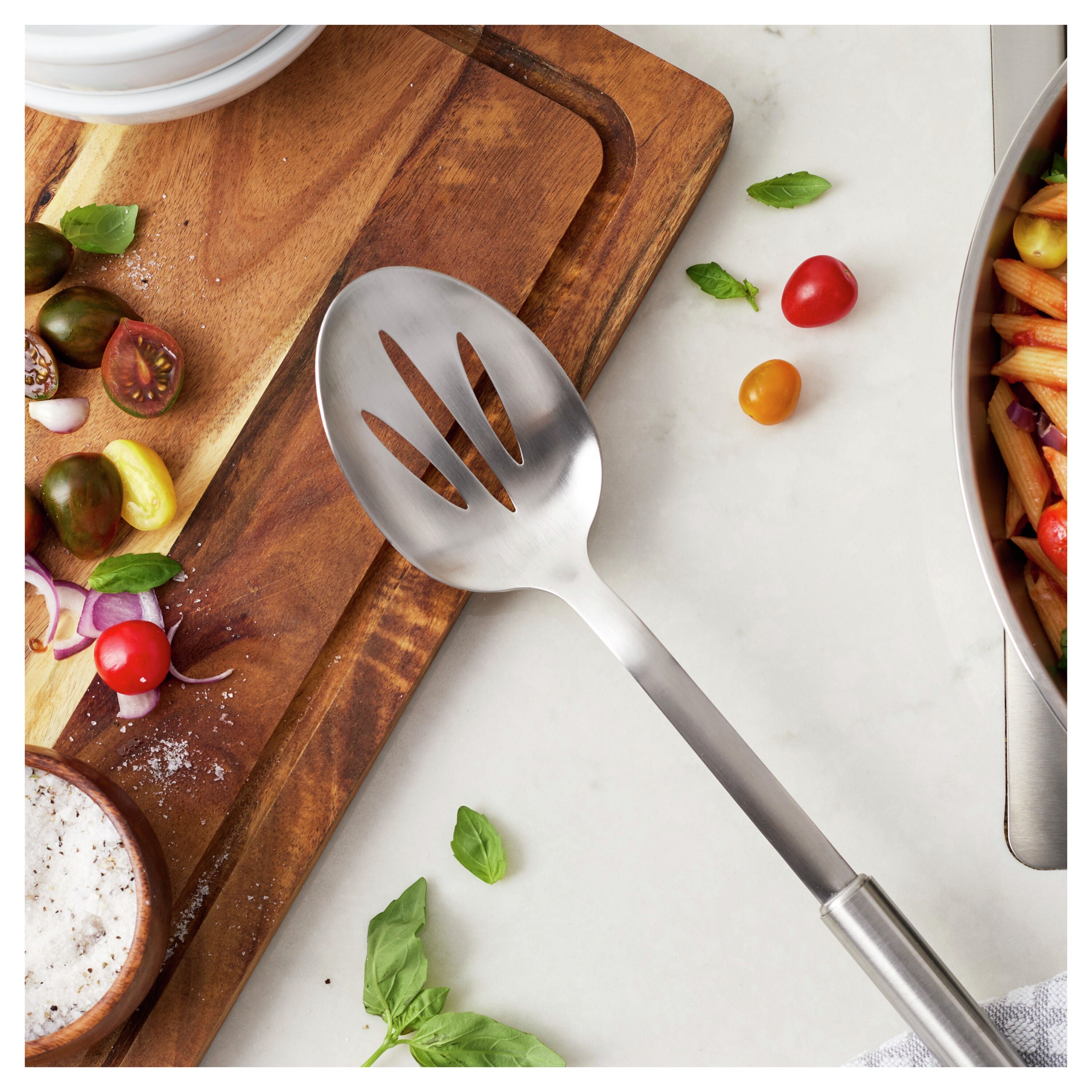 HENCKELS Slotted Serving Spoon 33cm Stainless Steel-DECOROLALA