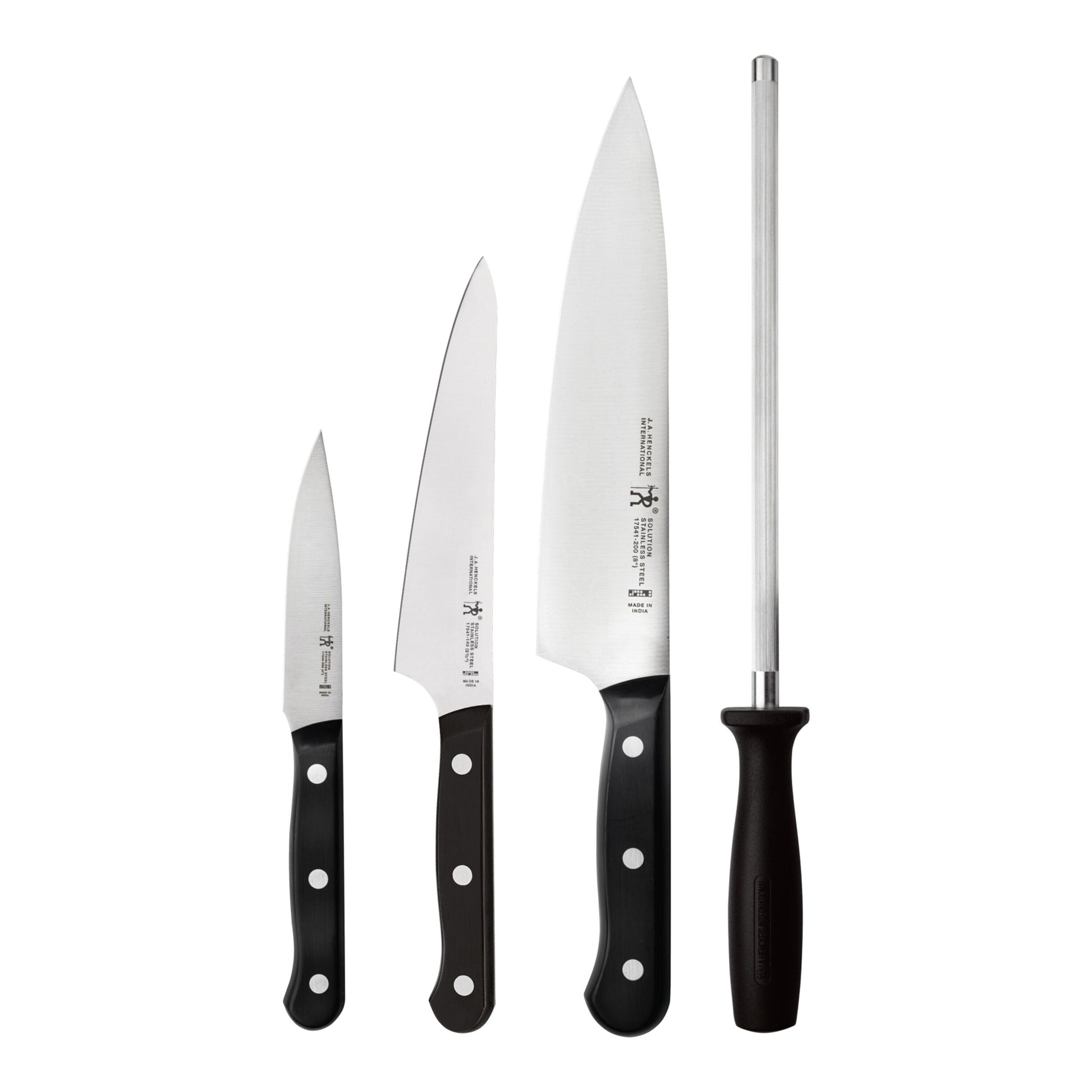 HENCKELS Solution 4-Piece Knife Set Stainless Steel-Knife Set-DECOROLALA
