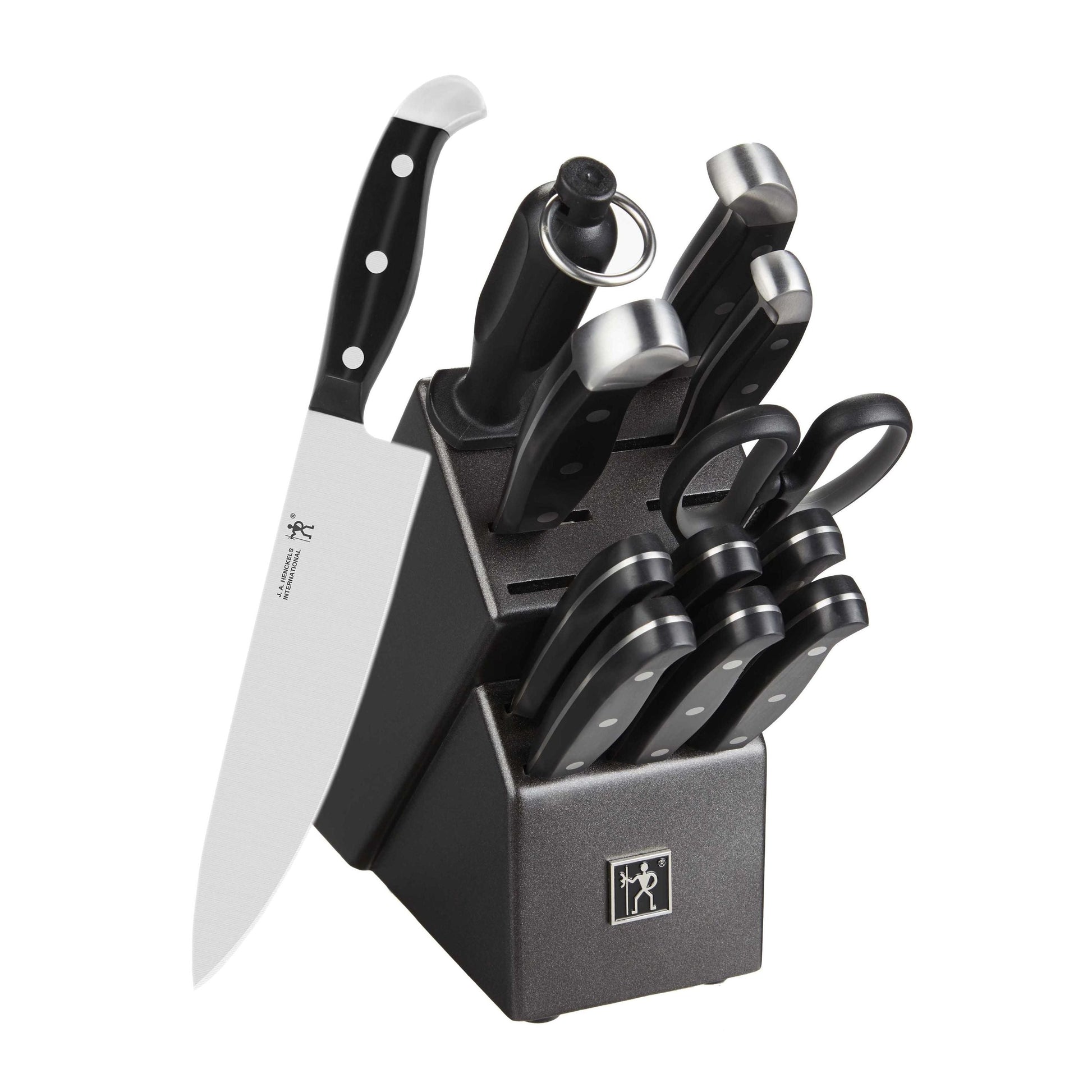 HENCKELS Statement 13 Piece Knife Block Set, Black-Knife Block-DECOROLALA