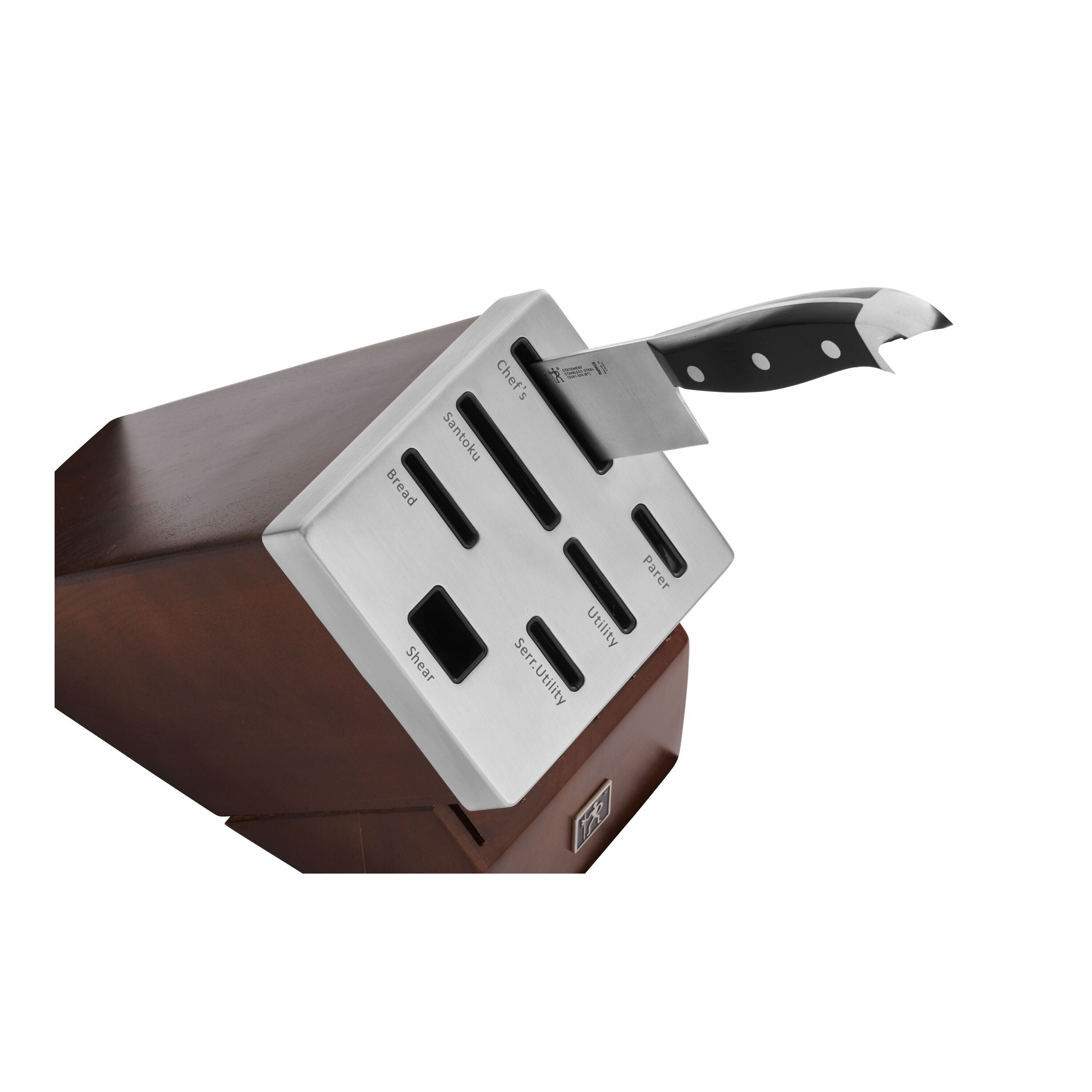 HENCKELS Statement 7 Piece Self Sharpening Block Set, Brown-Knife Block-DECOROLALA