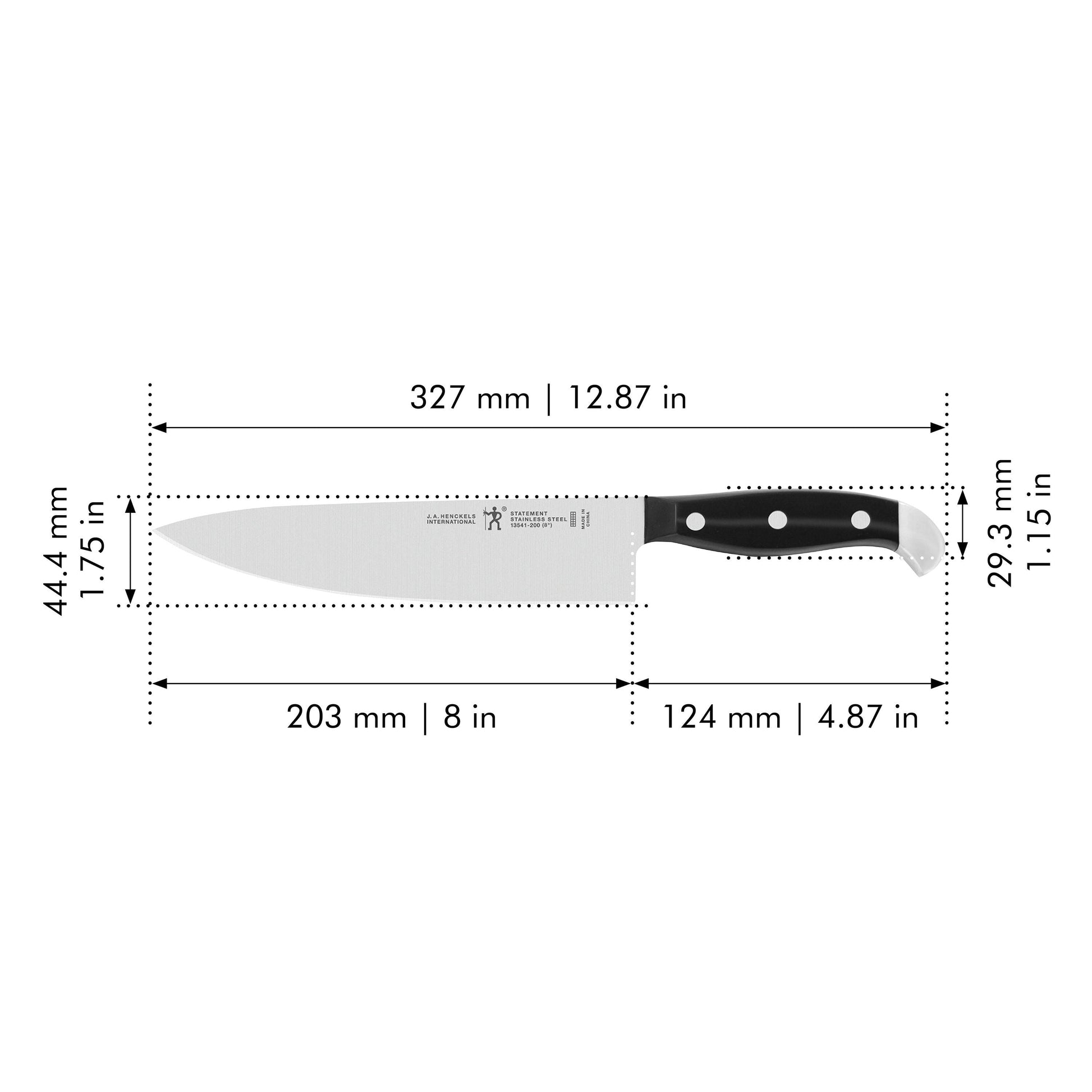 HENCKELS Statement 8" Chef's Knife Stainless Steel-Chef Knife-DECOROLALA