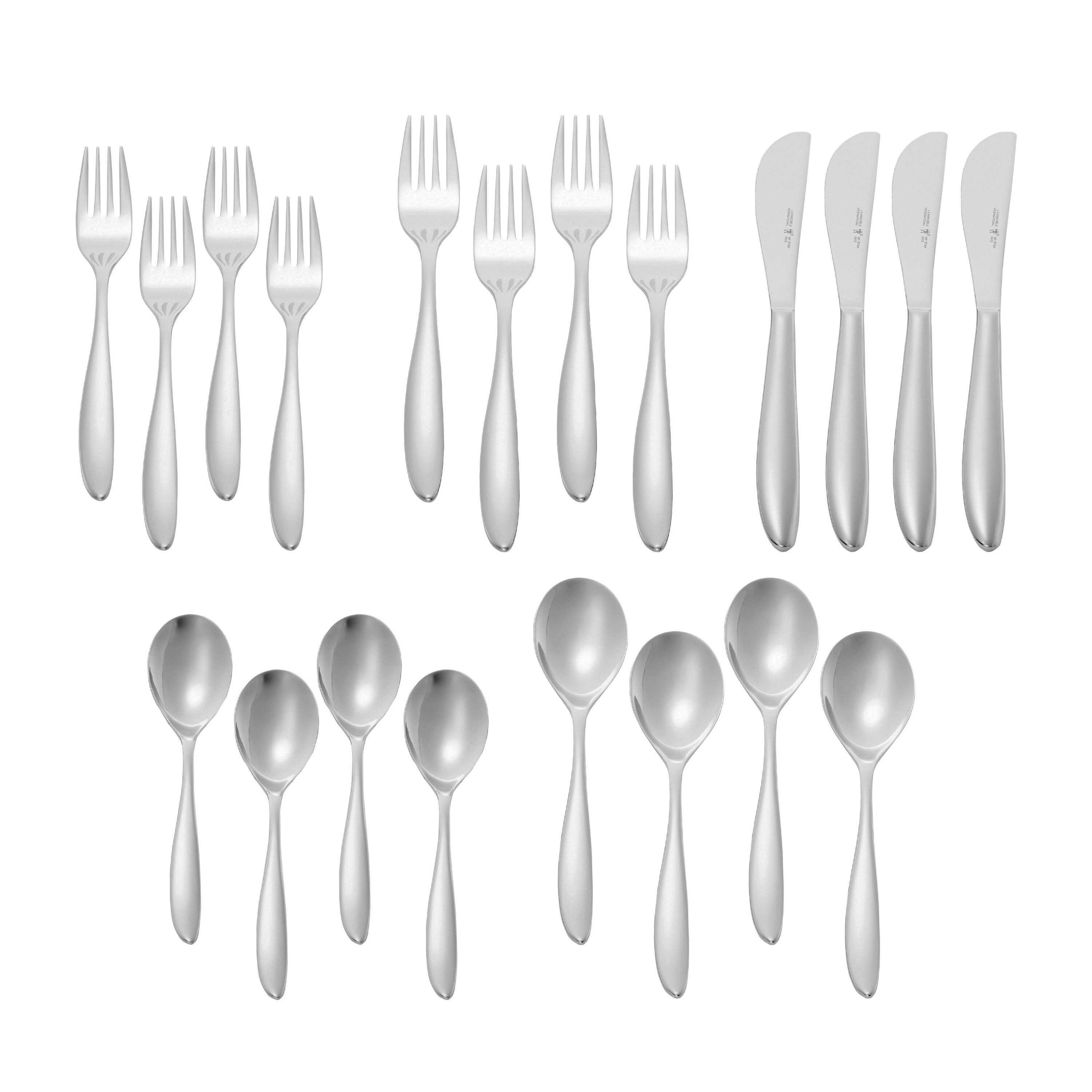 HENCKELS Venicia 20 Piece Menu Set-Flatware Set-DECOROLALA