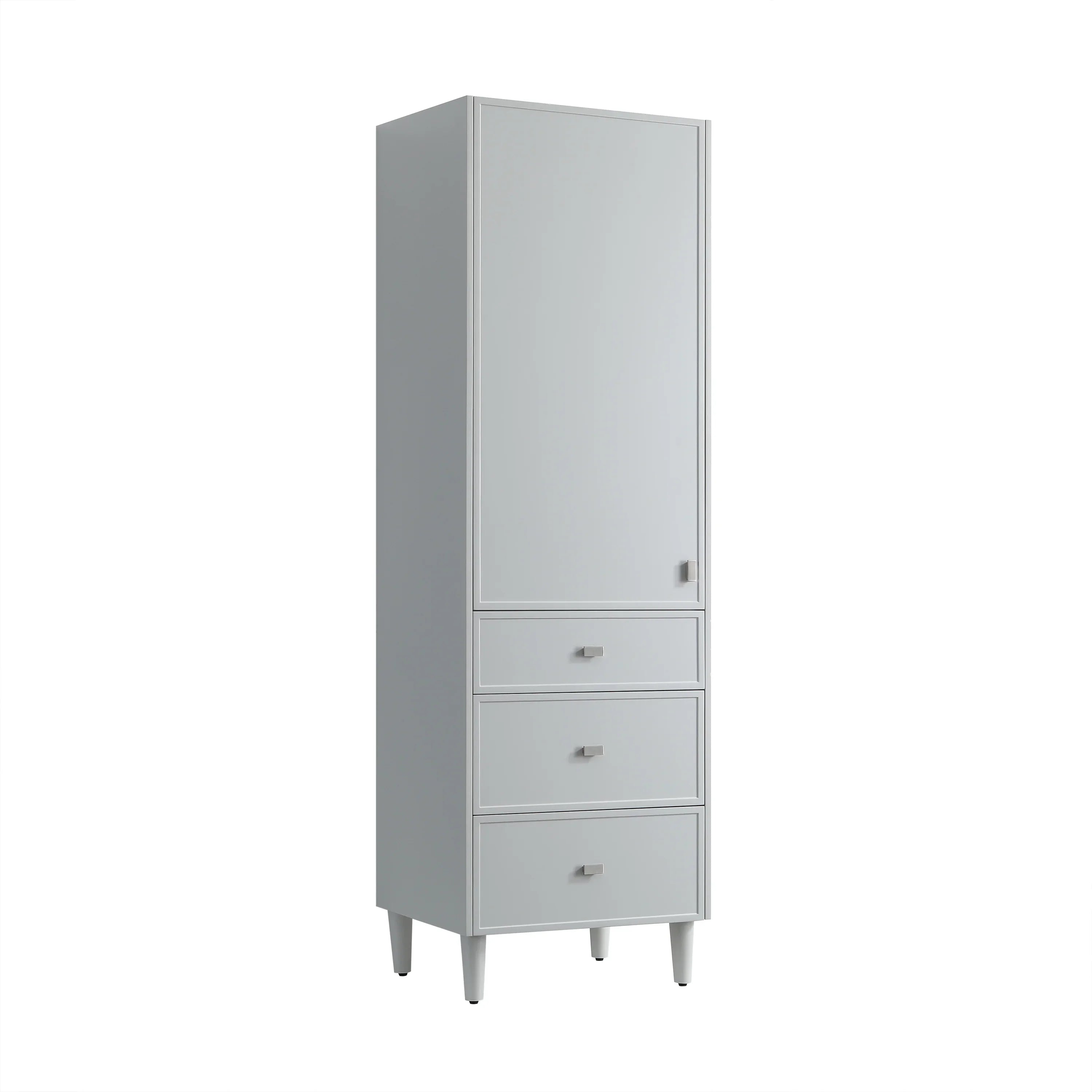Bathroom Freestanding Linen Cabinet - Hampton Grey