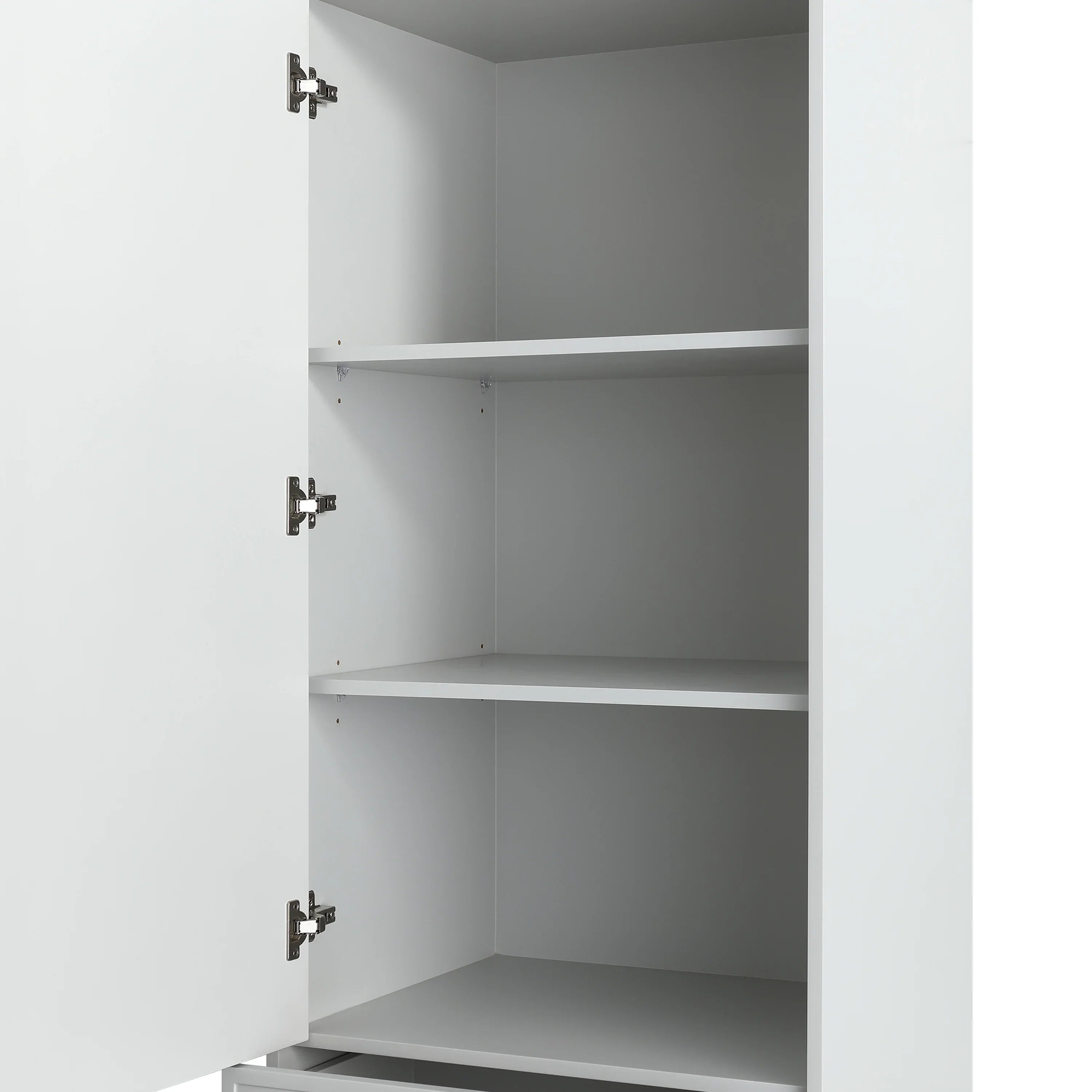 Bathroom Freestanding Linen Cabinet - Hampton Grey