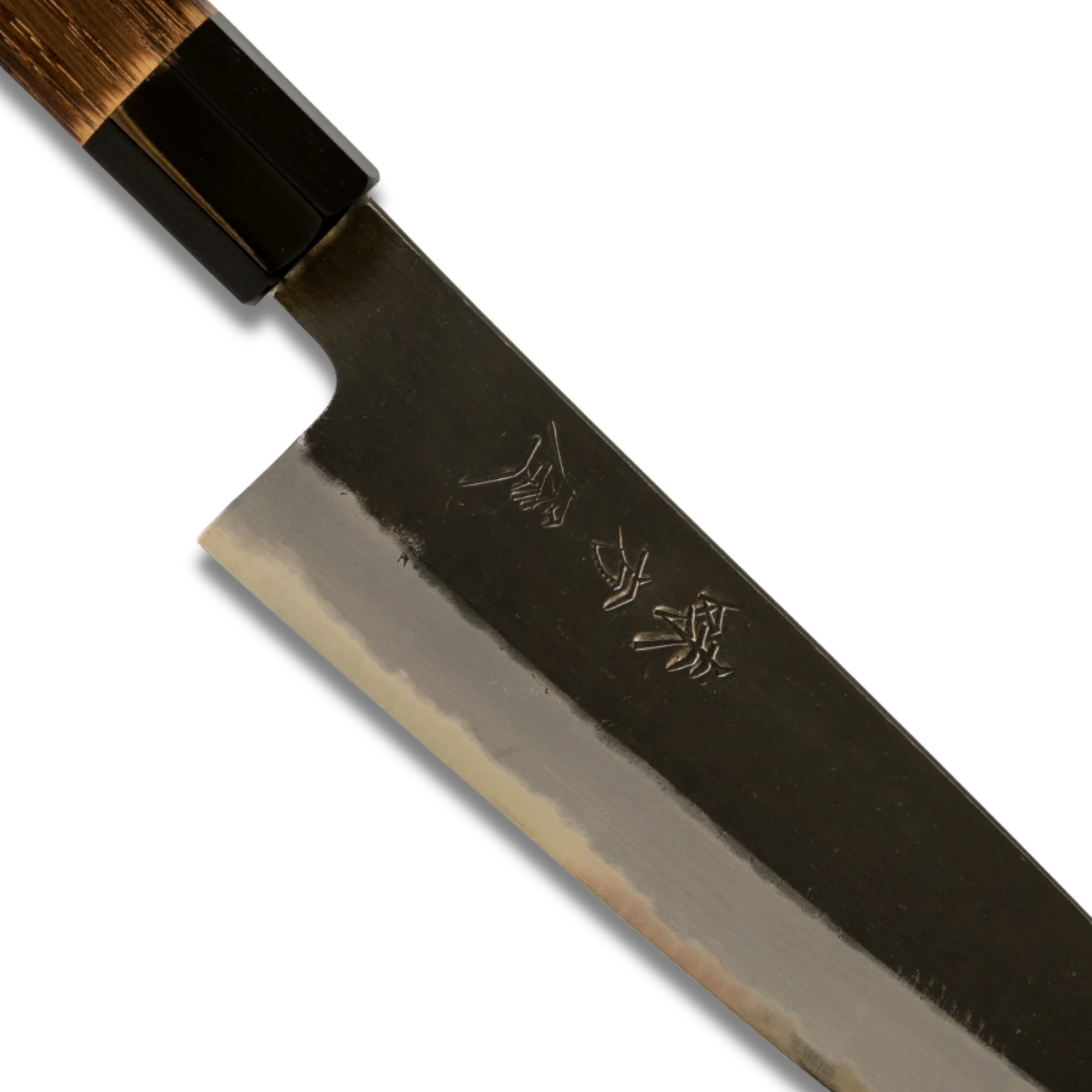 Hinoura Ajikataya 210mm Gyuto Knife – White #2 Carbon Steel | Kurouchi Finish-1