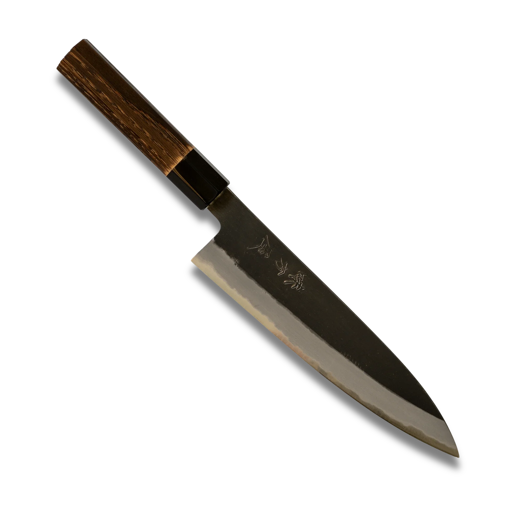 Hinoura Ajikataya 210mm Gyuto Knife – White #2 Carbon Steel | Kurouchi Finish-0