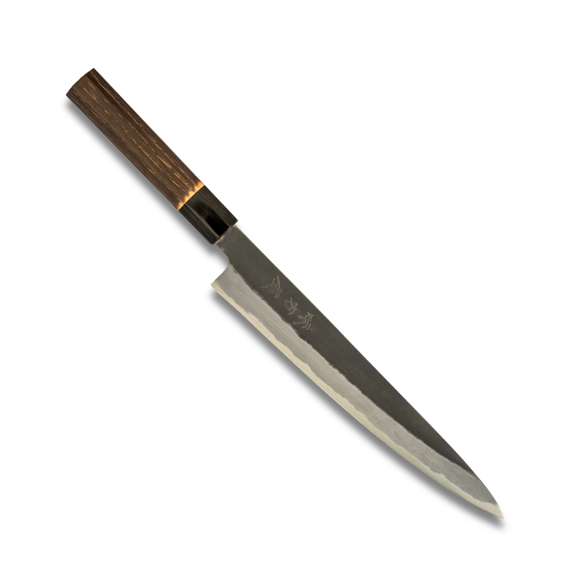 Hinoura Ajikataya 240mm Sujihiki Knife – White #2 Carbon Steel | Kurouchi Finish-0
