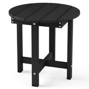 HIPS Adirondack Side Table with Weather-Resistant and Waterproof Top-Black-Patio Coffee Tables-DECOROLALA