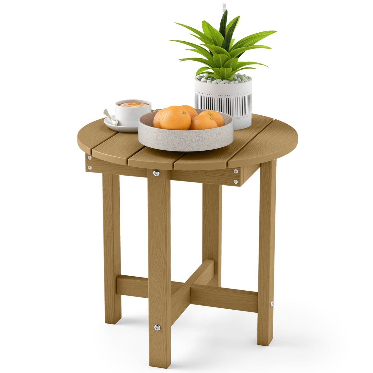 HIPS Adirondack Side Table with Weather-Resistant and Waterproof Top-Coffee-Patio Coffee Tables-DECOROLALA