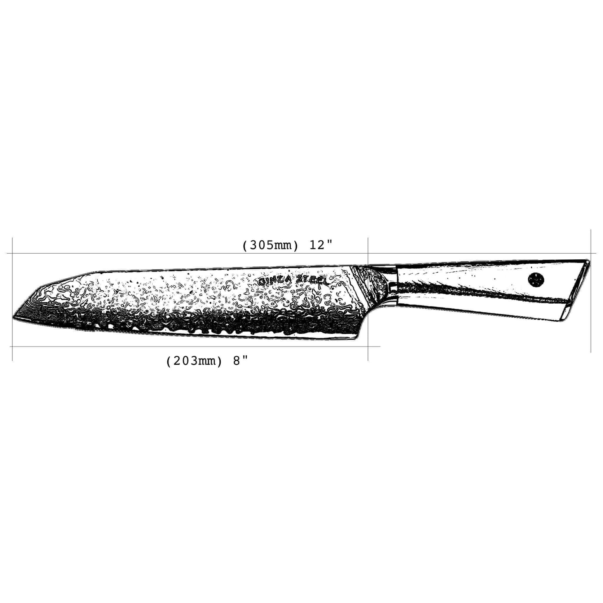 Hagakure 20 Santoku Knife 8" VG10 Damascus Steel-Santoku Knife-DECOROLALA