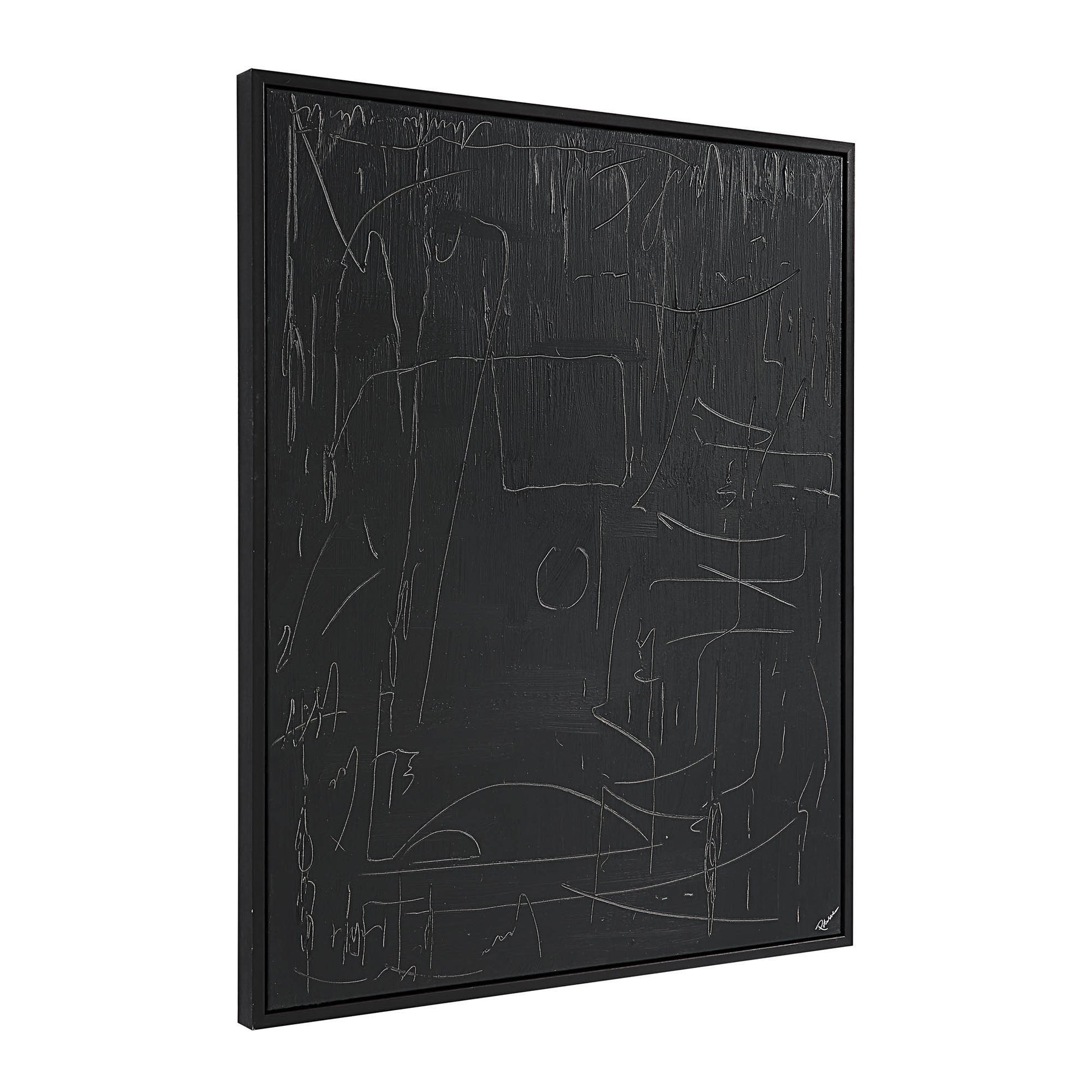 Haiku 40" Wide Canvas Art, Black-Canvas Art-DECOROLALA