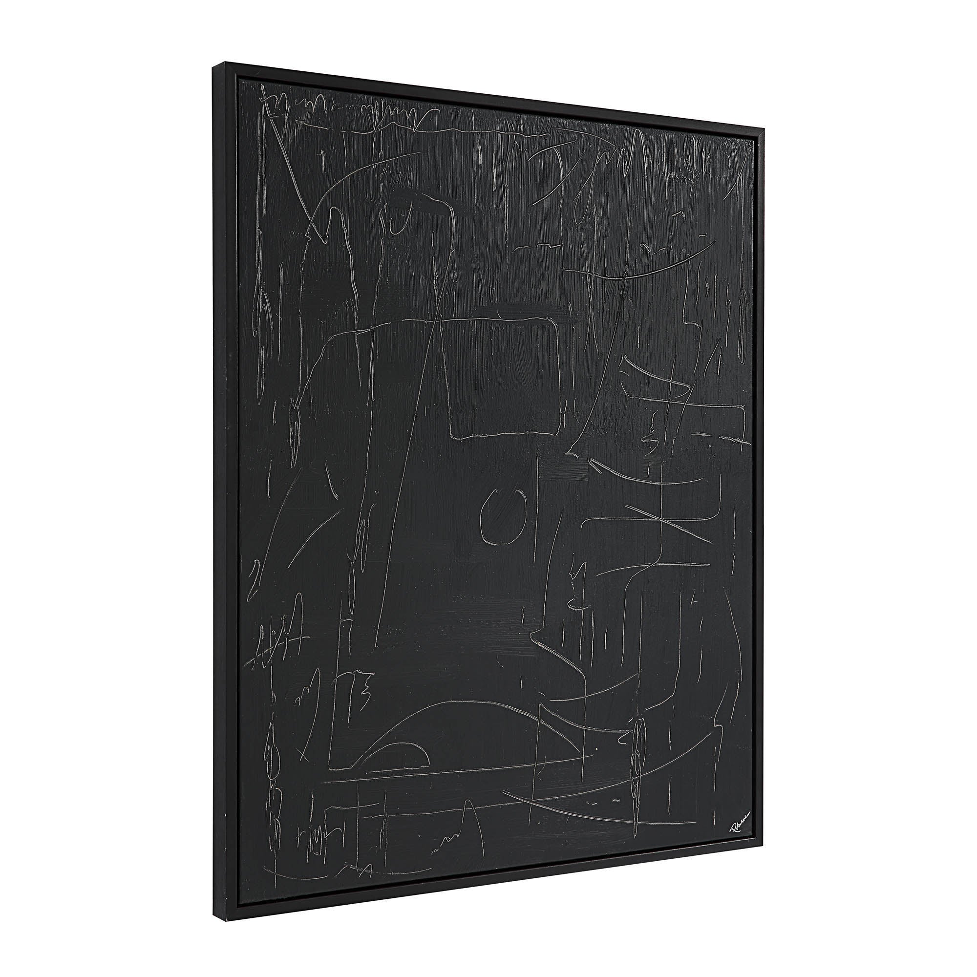 Haiku 40" Wide Canvas Art, Black-Canvas Art-DECOROLALA