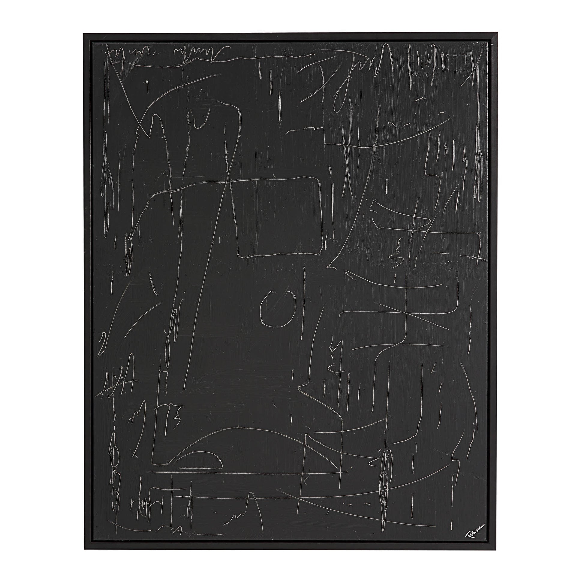 Haiku 40" Wide Canvas Art, Black-Canvas Art-DECOROLALA