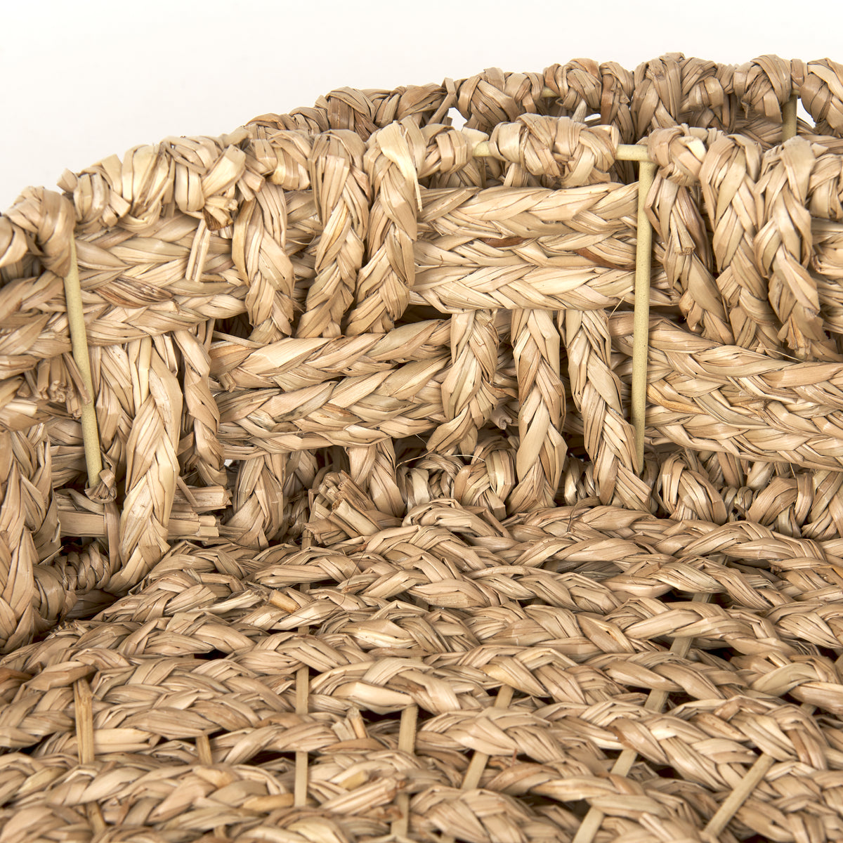 Haini Set of 2 Large Basketweave Seagrass Trays w/ Loop Handles-Trays-DECOROLALA