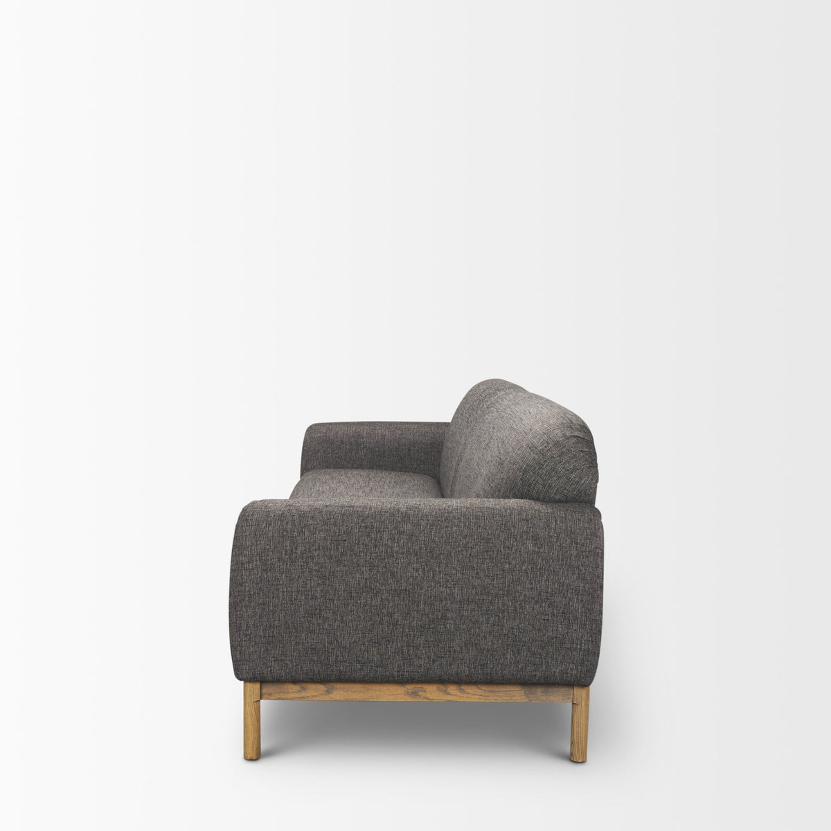 Hale Sofa W/ Medium Brown Wood and Gray Fabric-Sofa & Sectionals-DECOROLALA