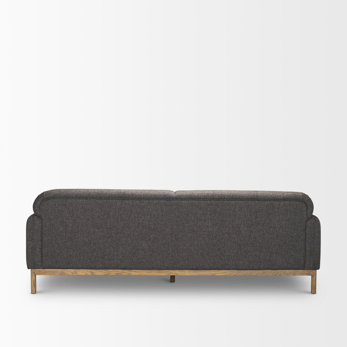 Hale Sofa W/ Medium Brown Wood and Gray Fabric-Sofa & Sectionals-DECOROLALA