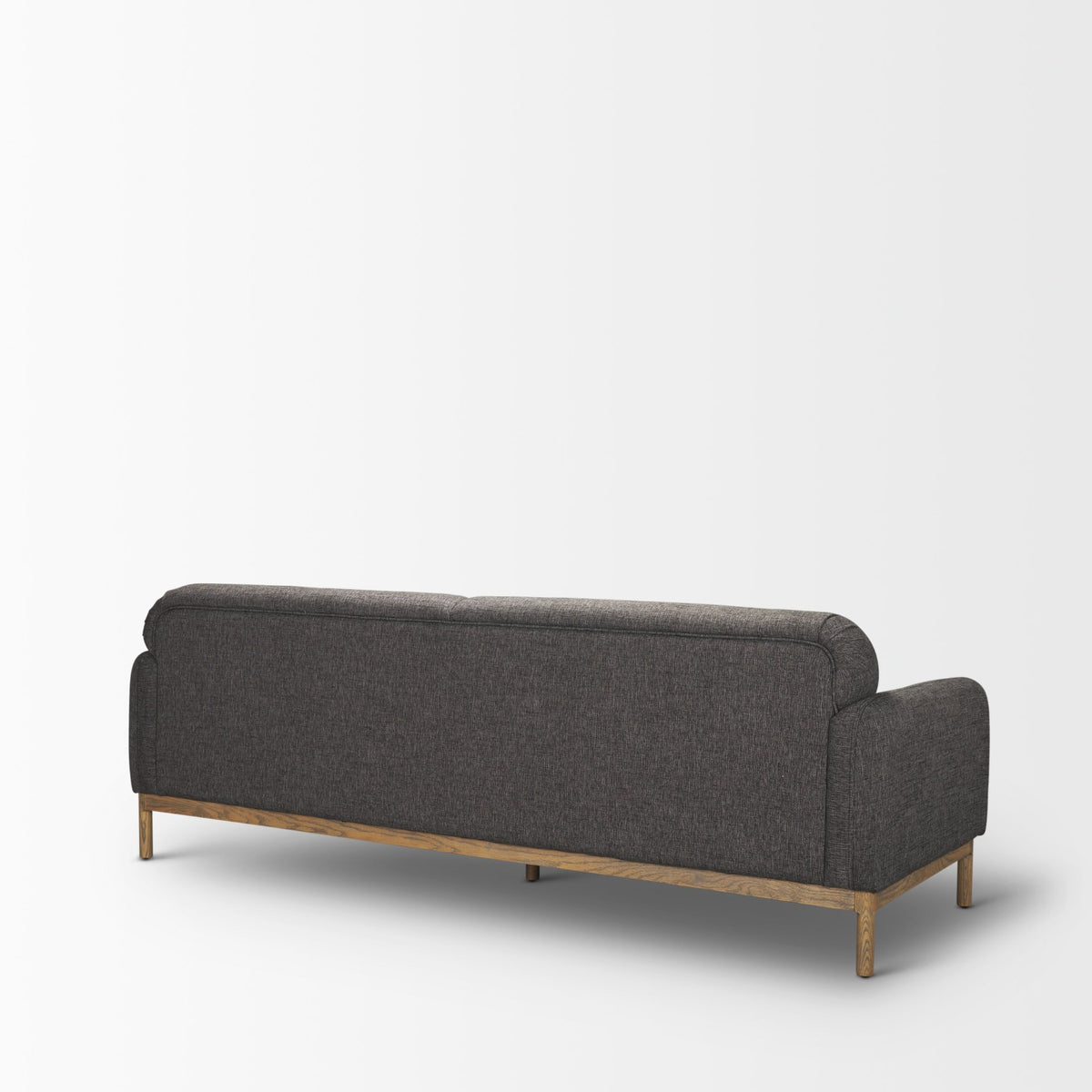 Hale Sofa W/ Medium Brown Wood and Gray Fabric-Sofa & Sectionals-DECOROLALA