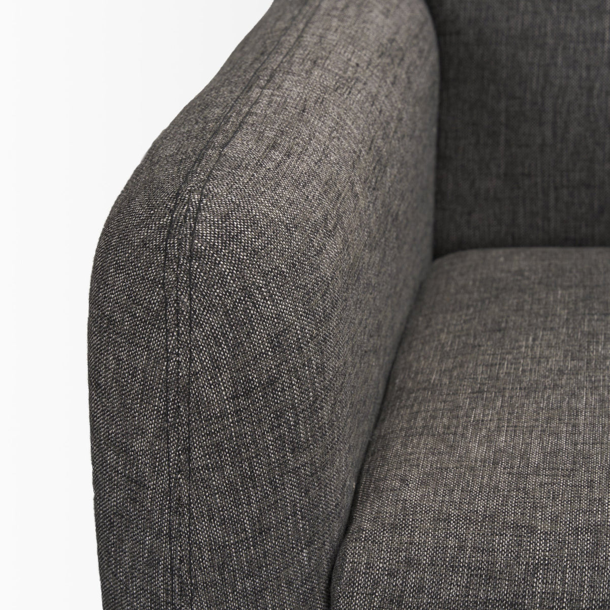 Hale Sofa W/ Medium Brown Wood and Gray Fabric-Sofa & Sectionals-DECOROLALA