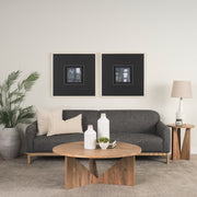 Hale Sofa W/ Medium Brown Wood and Gray Fabric-Sofa & Sectionals-DECOROLALA