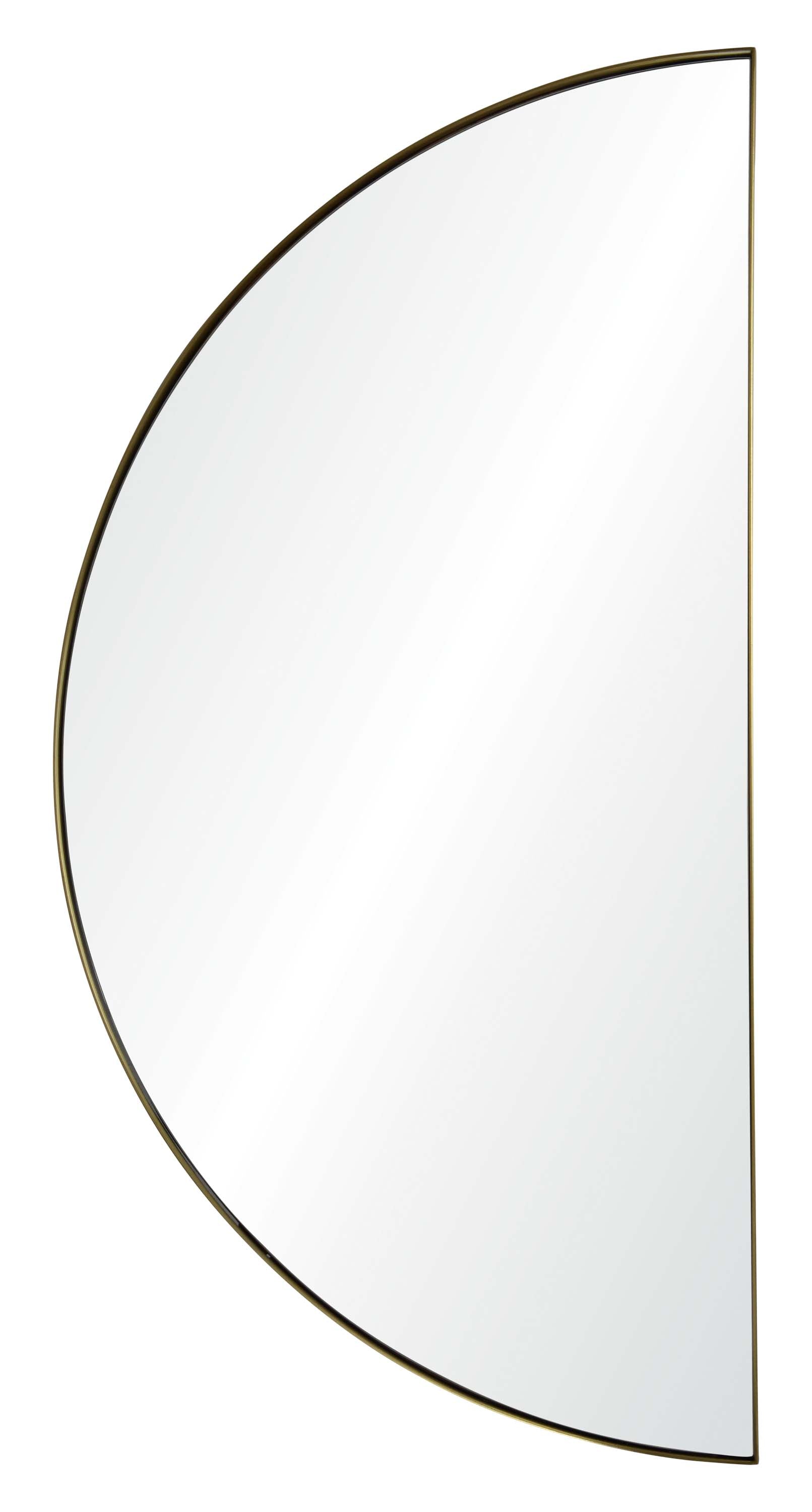 Halfmoon 40" Tall Semicircle Wall Mirror, Yellow-Mirror-DECOROLALA