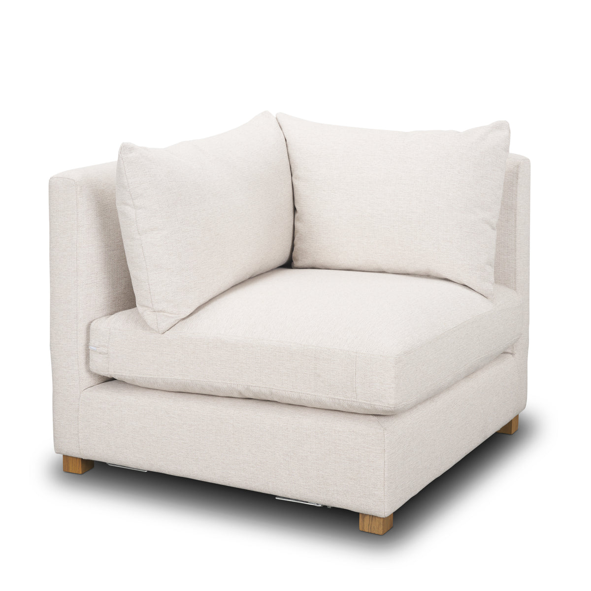 Halston Corner Sectional Piece Oatmeal Performance Fabric-Sofa & Sectionals-DECOROLALA