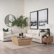 Halston Corner Sectional Piece Oatmeal Performance Fabric-Sofa & Sectionals-DECOROLALA