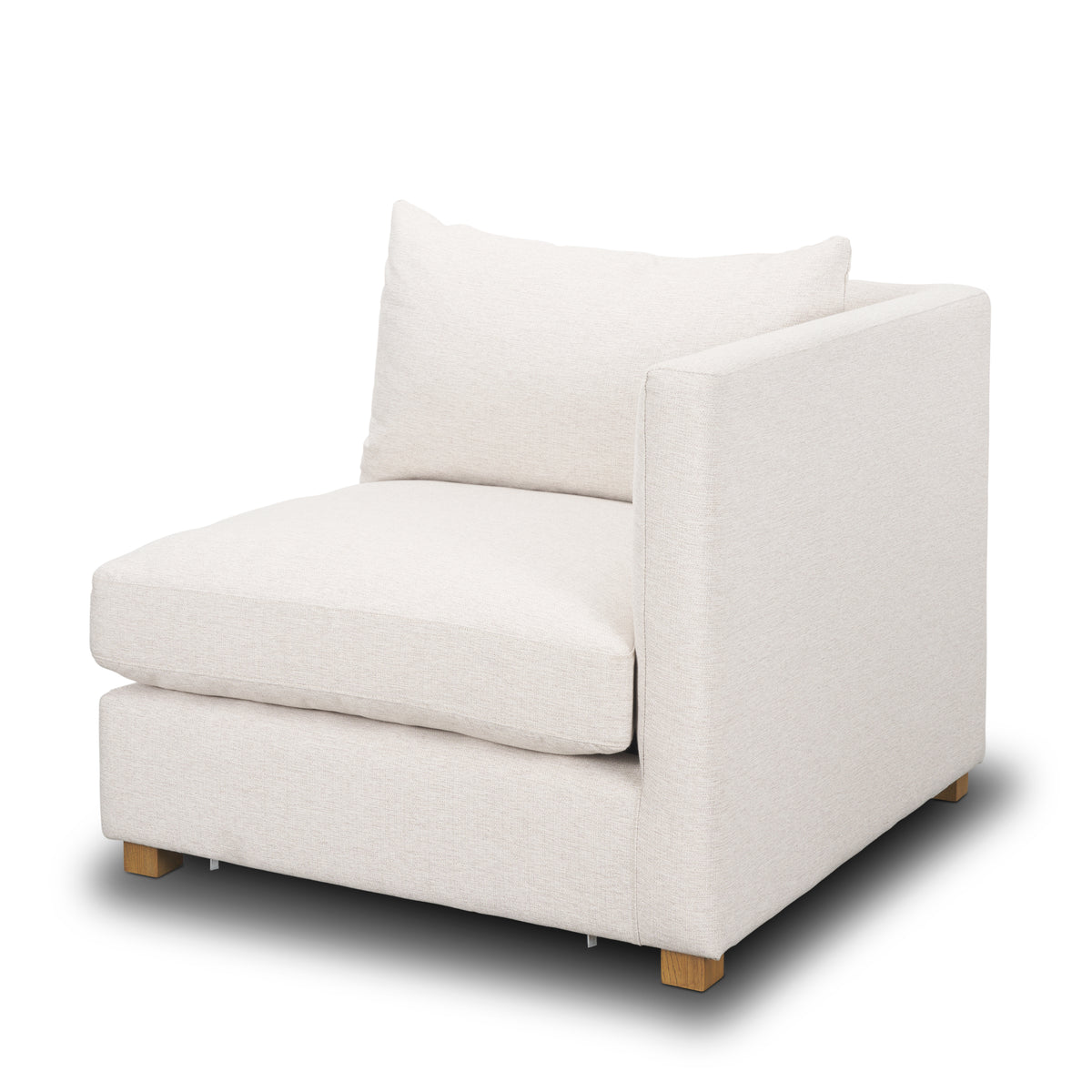 Halston Right Arm Sectional Piece Oatmeal Performance Fabric-Sofa & Sectionals-DECOROLALA
