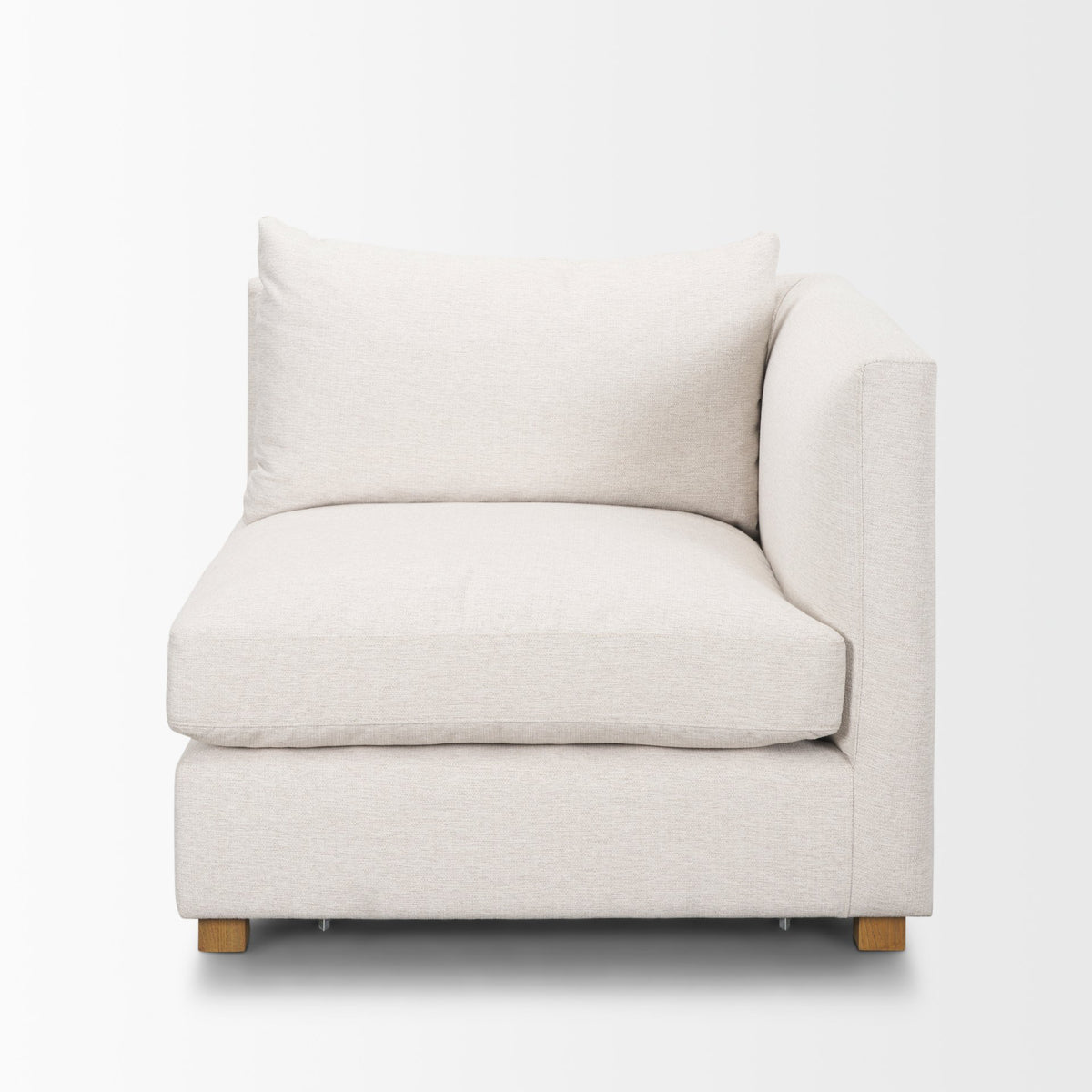 Halston Right Arm Sectional Piece Oatmeal Performance Fabric-Sofa & Sectionals-DECOROLALA